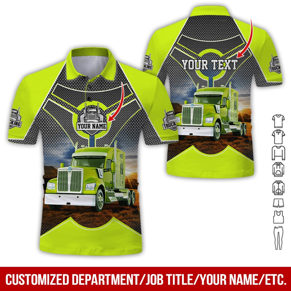 Customized Name Love Trucking Uniform Clothes, Personalized Trucker Apparel