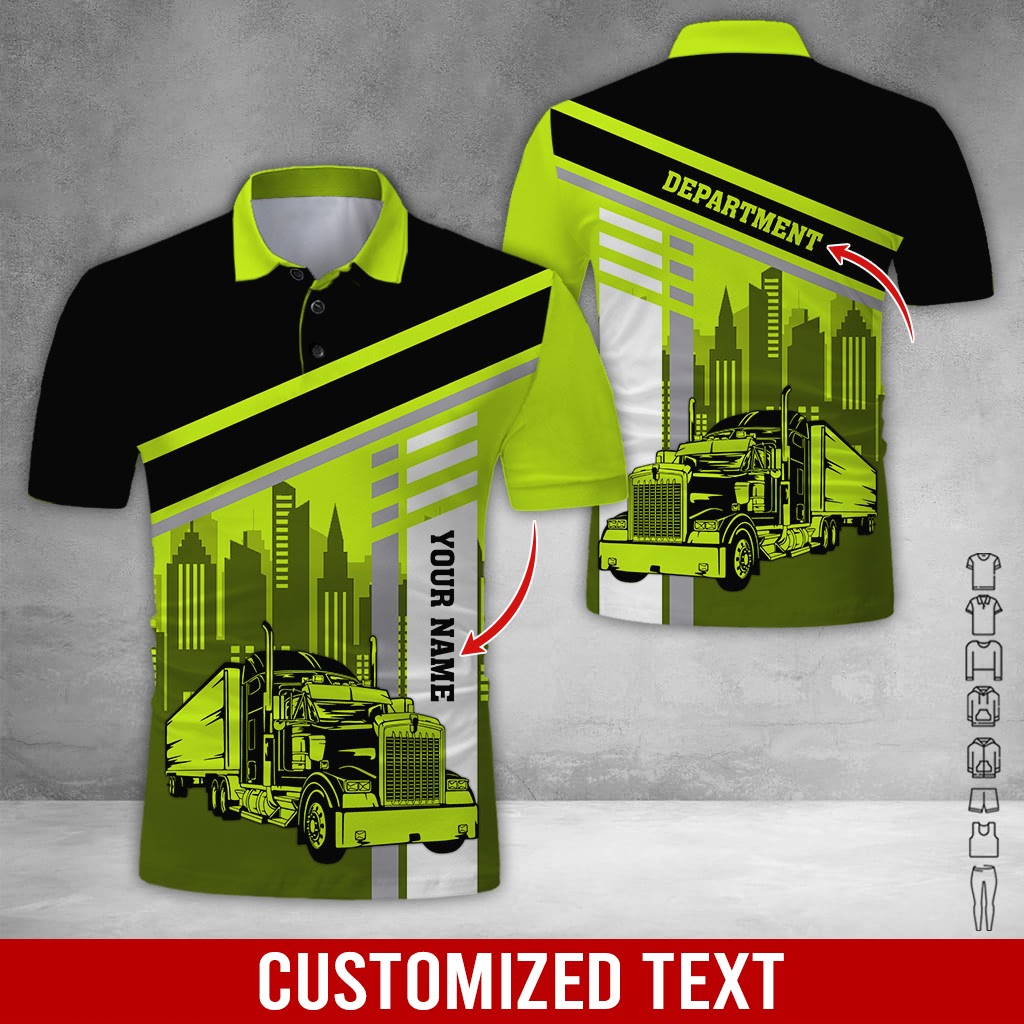 Customized Text Proud Trucker Printed Clothes, Personalized Apparel