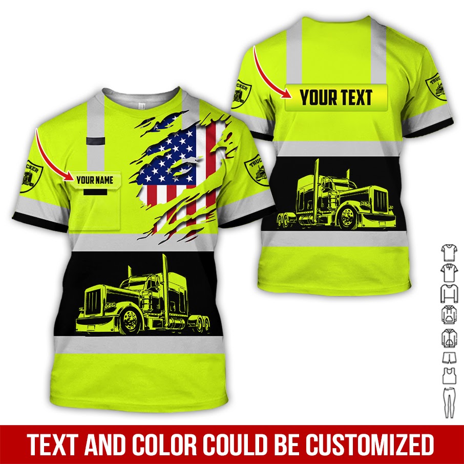 Custom Name & Love Trucker Uniform, Personalized Trucker Driver Gear