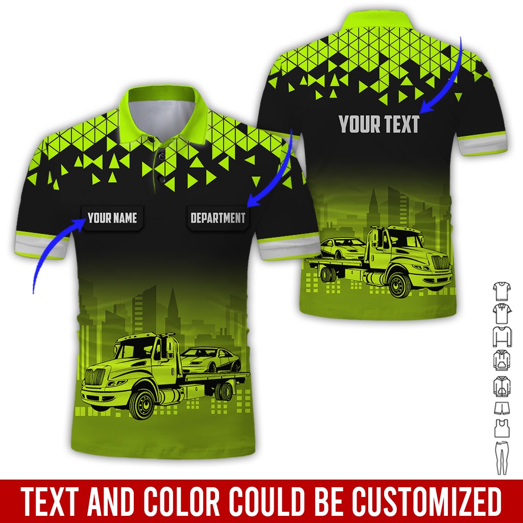 Customized Name Flatbed Truck Uniform, Personalized Work Shirt, Truck Driver Gift