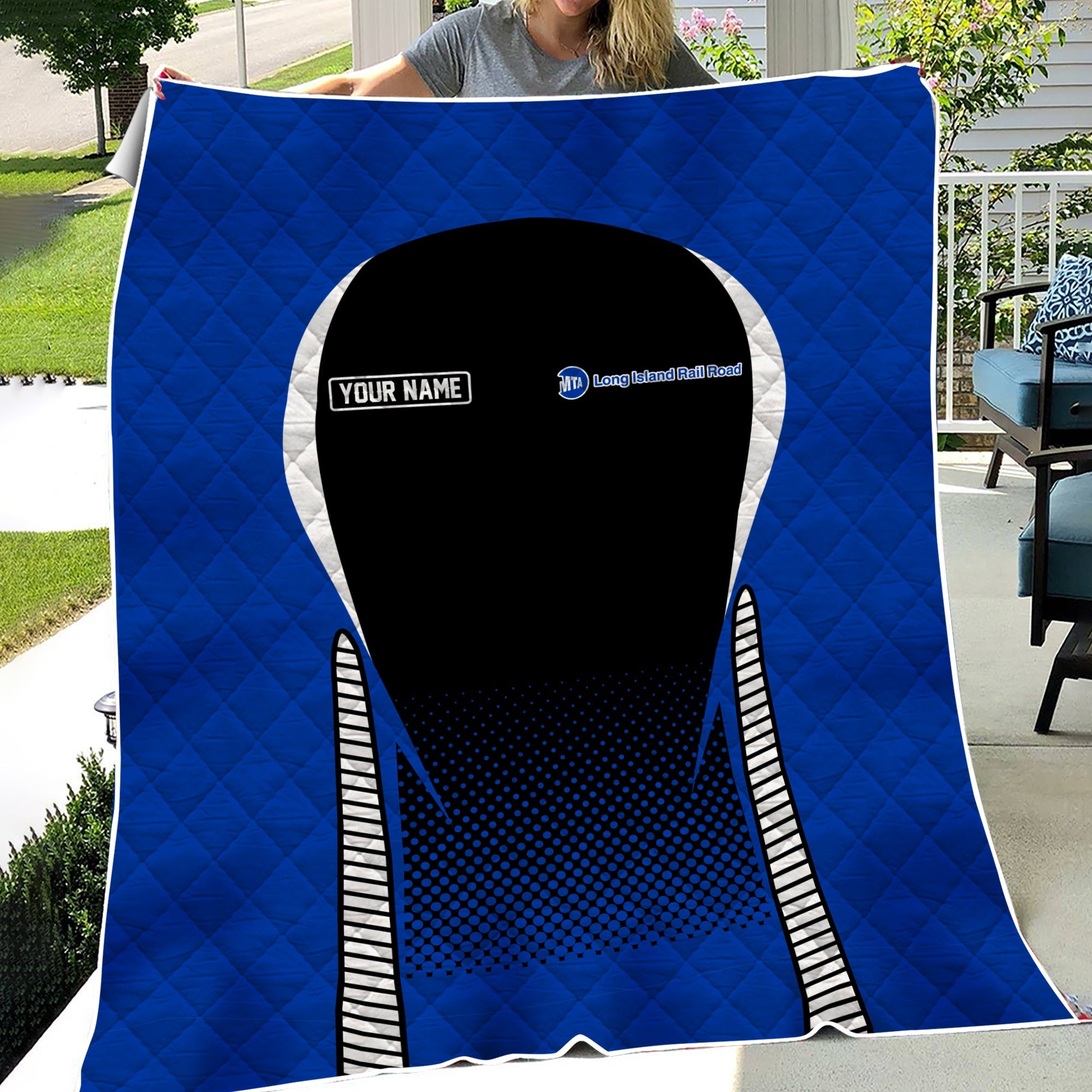 Railspirit Personalized Long Island Railroad Premium Quilts Train Premium Quilts Gift Idea For Train Lover