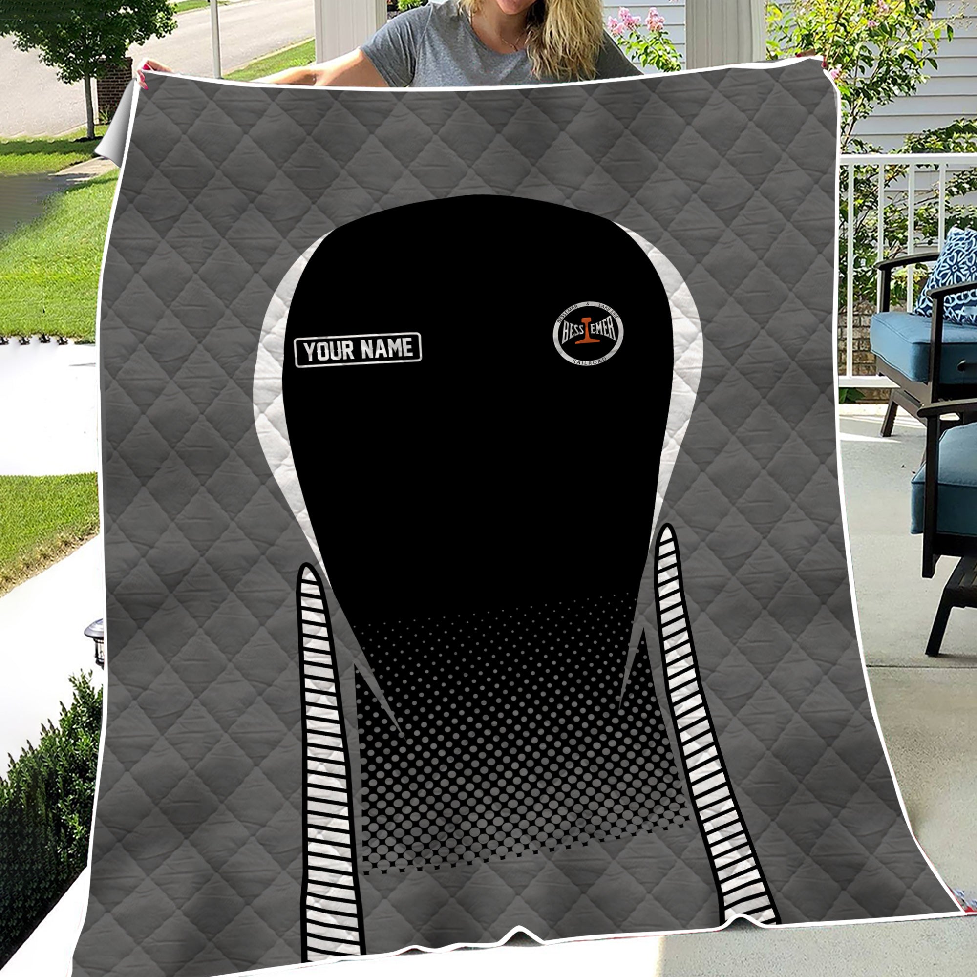 Railspirit Personalized Bessemer And Lake Erie Railroad Premium Quilts Train Premium Quilts Gift Idea For Train Lover