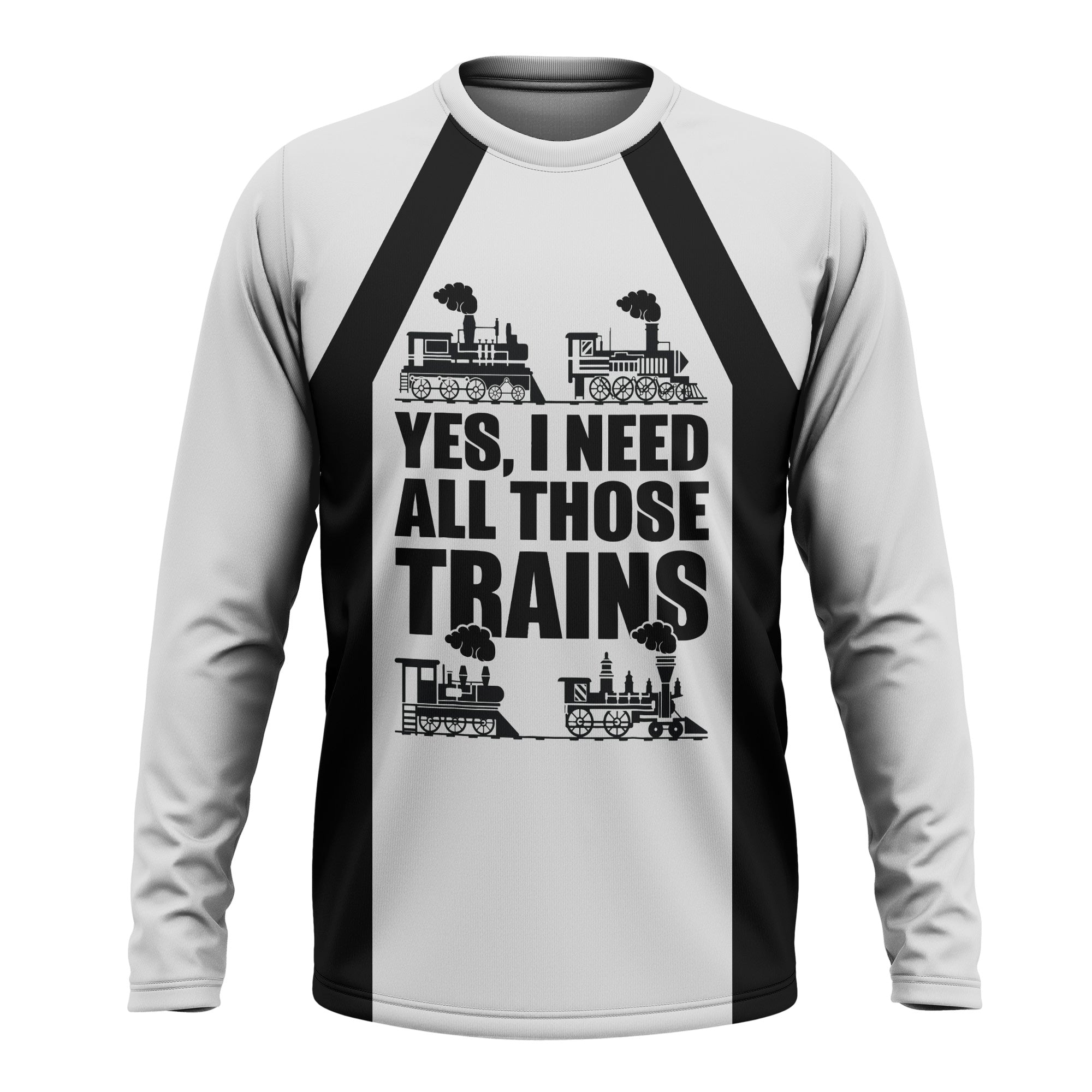 Railspirit Custom Name Bessemer And Lake Erie Railroad Long Sleeve Shirt Yes I Need All Those Train Printed Shirt