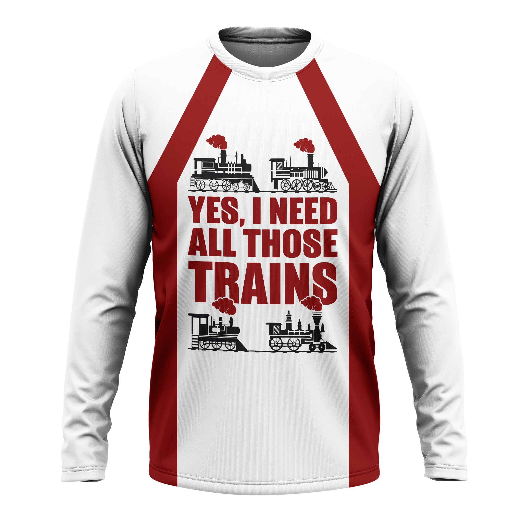 Railspirit Custom Name Detroit & Mackinac Railroad Long Sleeve Shirt Yes I Need All Those Train Printed Shirt