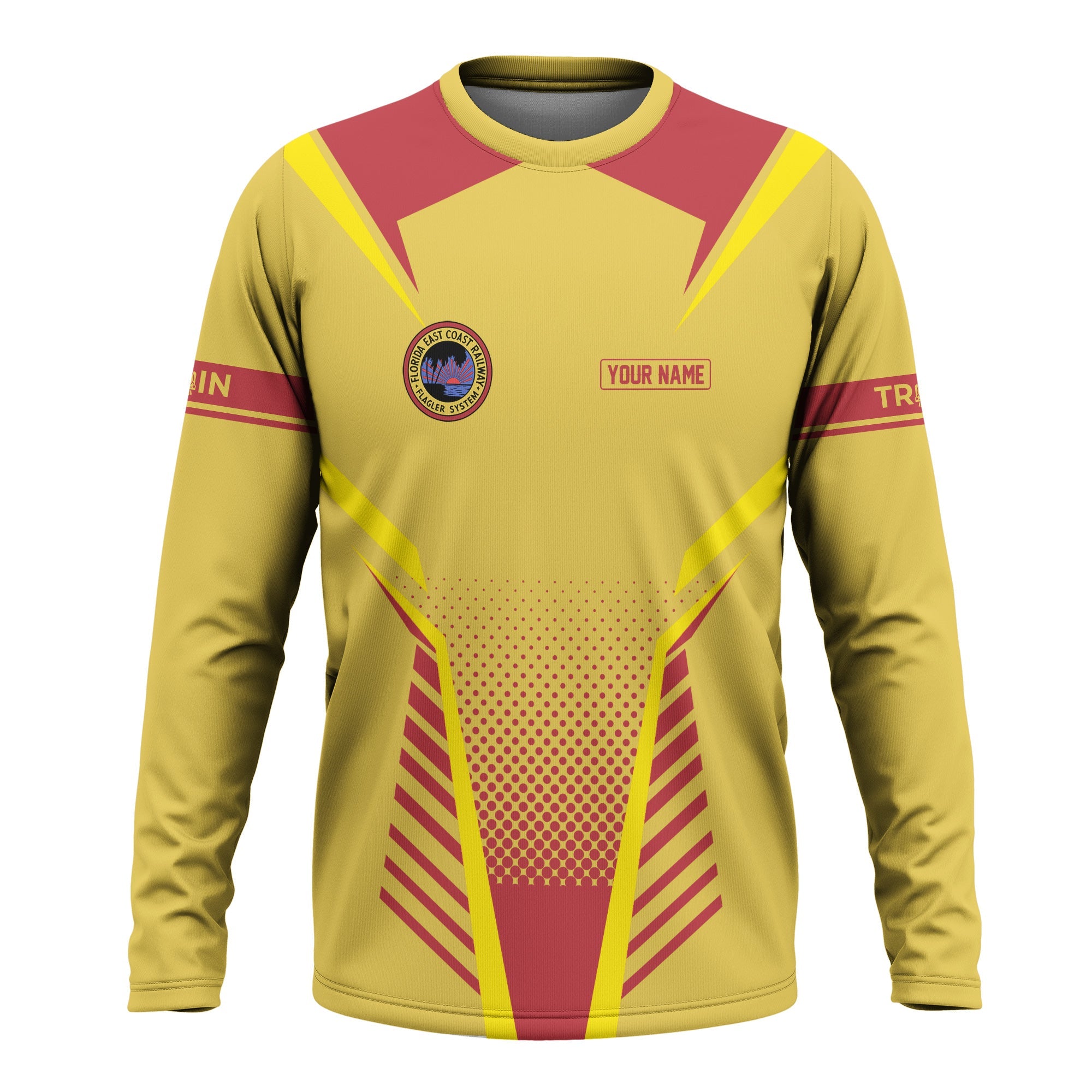 Railspirit Personalized Florida East Coast Railway Long Sleeve Shirt Unisex Train Shirt All Over Print