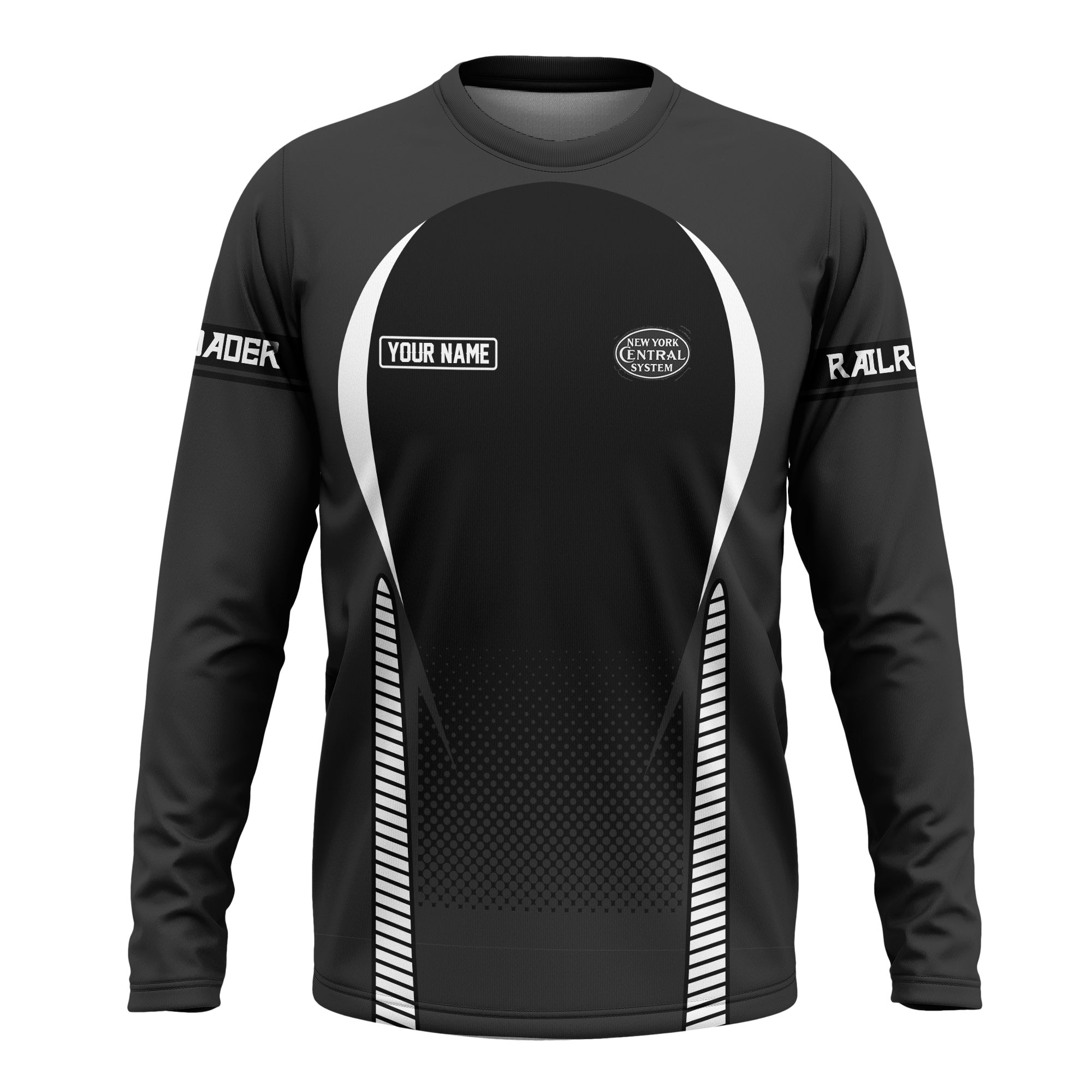 Railspirit Personalized New York Central Railroad Long Sleeve Shirt Stress Is Caused By Not Having Enough Trains Shirt