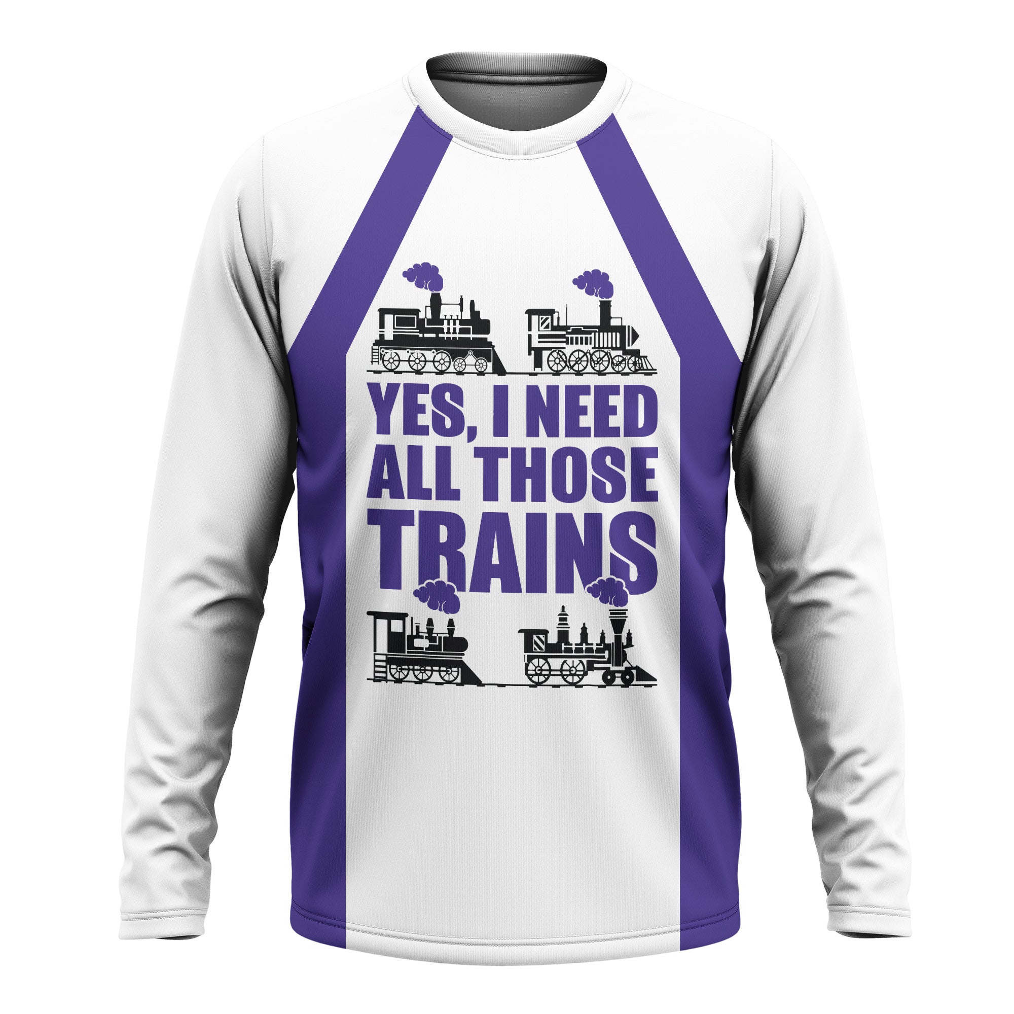 Railspirit Custom Name Southern Pacific Railroad Long Sleeve Shirt Yes I Need All Those Train Printed Shirt