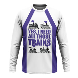 Railspirit Custom Name Southern Pacific Railroad Long Sleeve Shirt Yes I Need All Those Train Printed Shirt