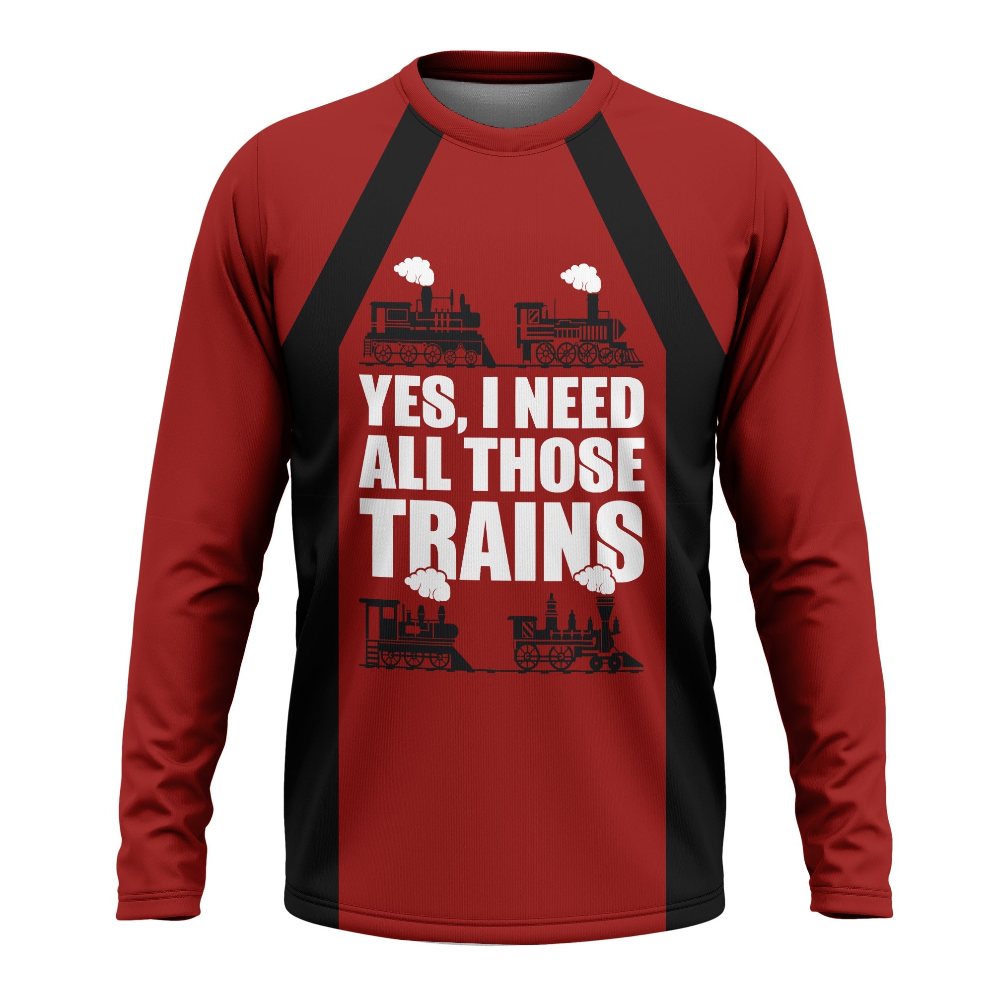 Railspirit Custom Name Great Northern Railway Long Sleeve Shirt Yes I Need All Those Train GNR Printed Shirt