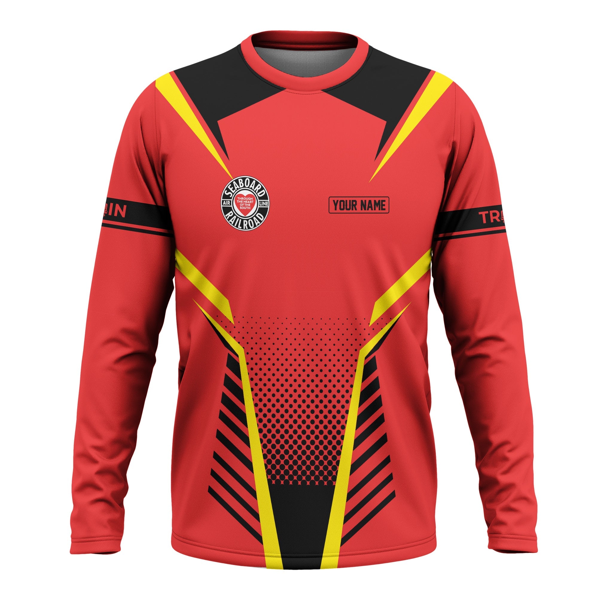 Railspirit Personalized Seaboard Air Line Railroad Long Sleeve Shirt Unisex Train Shirt All Over Print