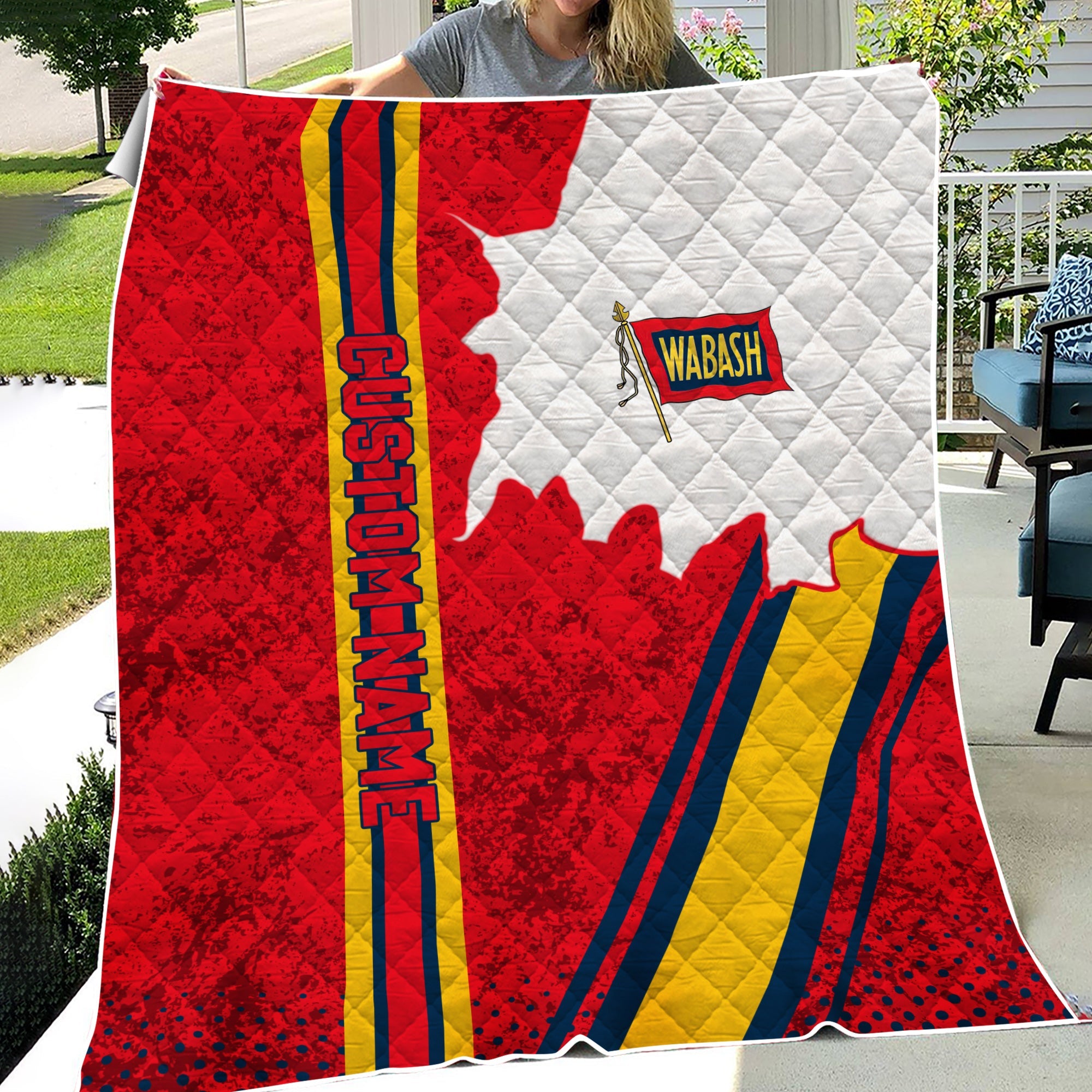 Railspirit Personalized Wabash Railroad Premium Quilts Vintage All Over Printed Premium Quilts