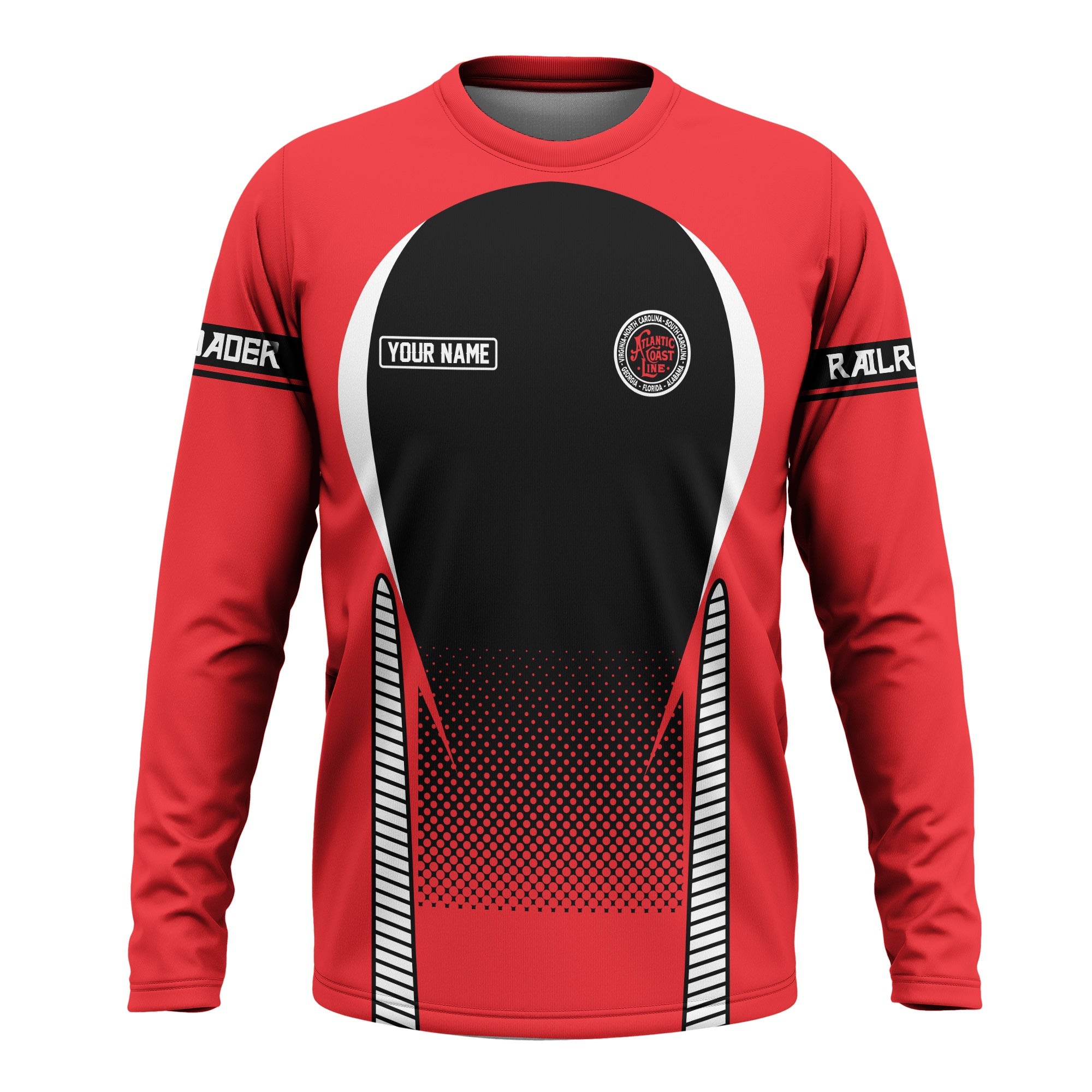 Railspirit Personalized Atlantic Coast Line Railroad Long Sleeve Shirt Stress Is Caused By Not Having Enough Trains Shirt