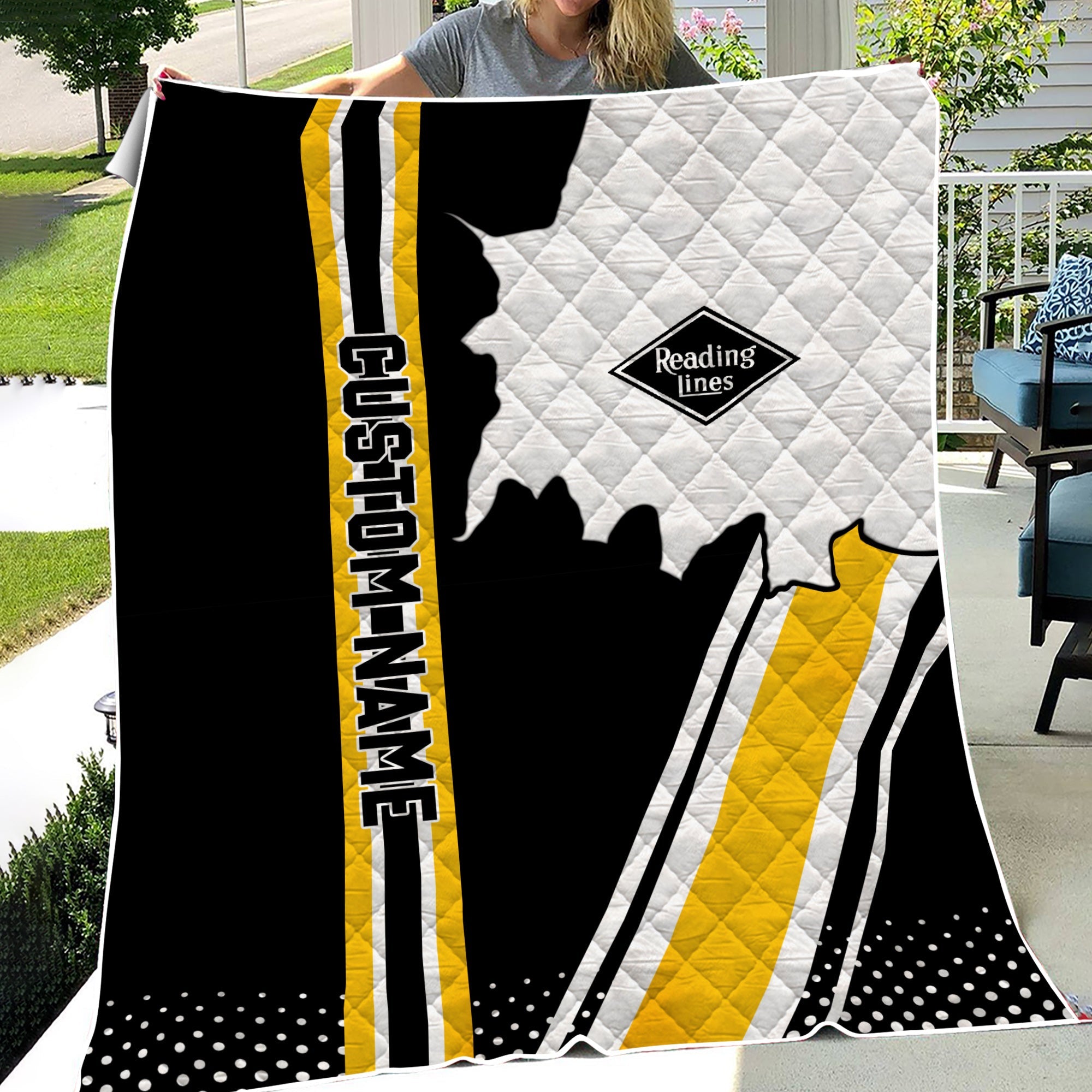 Railspirit Personalized Reading Railroad Premium Quilts Vintage All Over Printed Premium Quilts