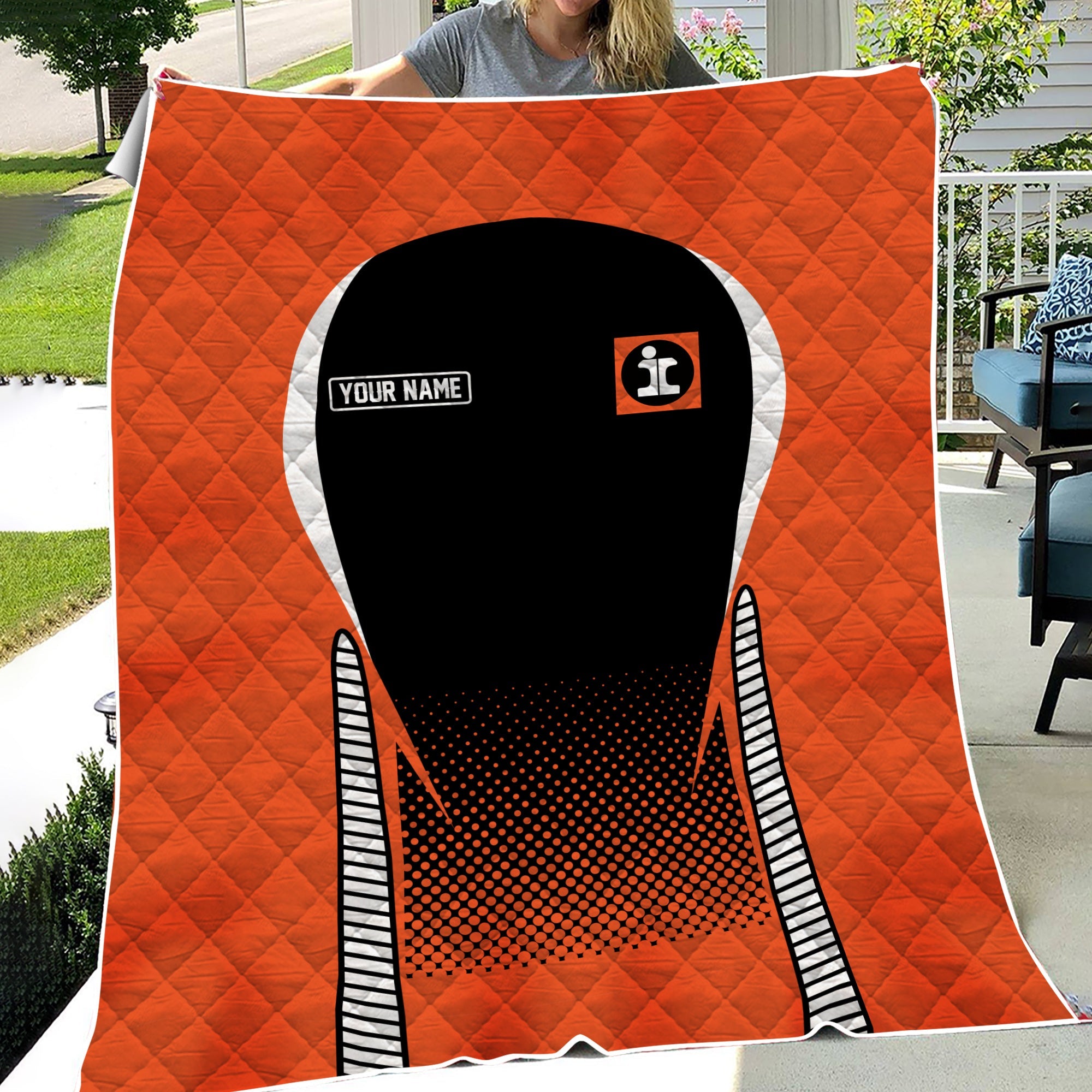 Railspirit Personalized Illinois Central Railroad Premium Quilts Train Premium Quilts Gift Idea For Train Lover