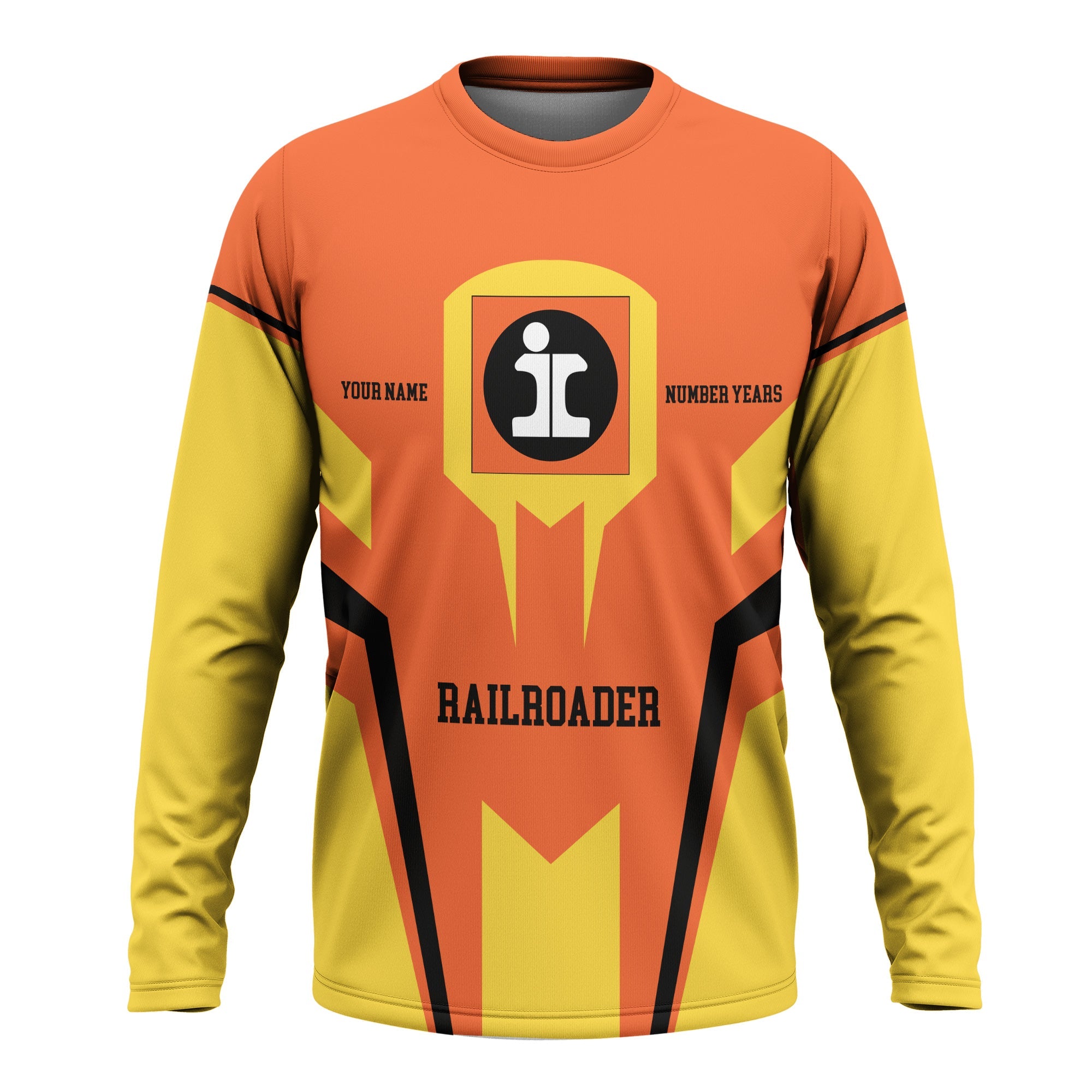 Railspirit Personalized Illinois Central Railroad Long Sleeve Shirt Custom Year Railroader Shirt Gift Idea For Train Lover