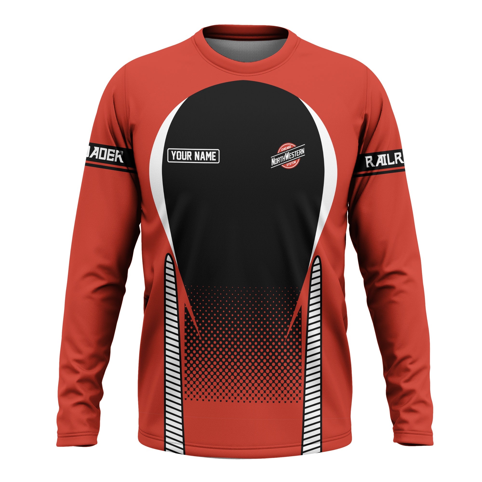 Railspirit Personalized Chicago and North Western Railway Long Sleeve Shirt Stress Is Caused By Not Having Enough Trains Shirt