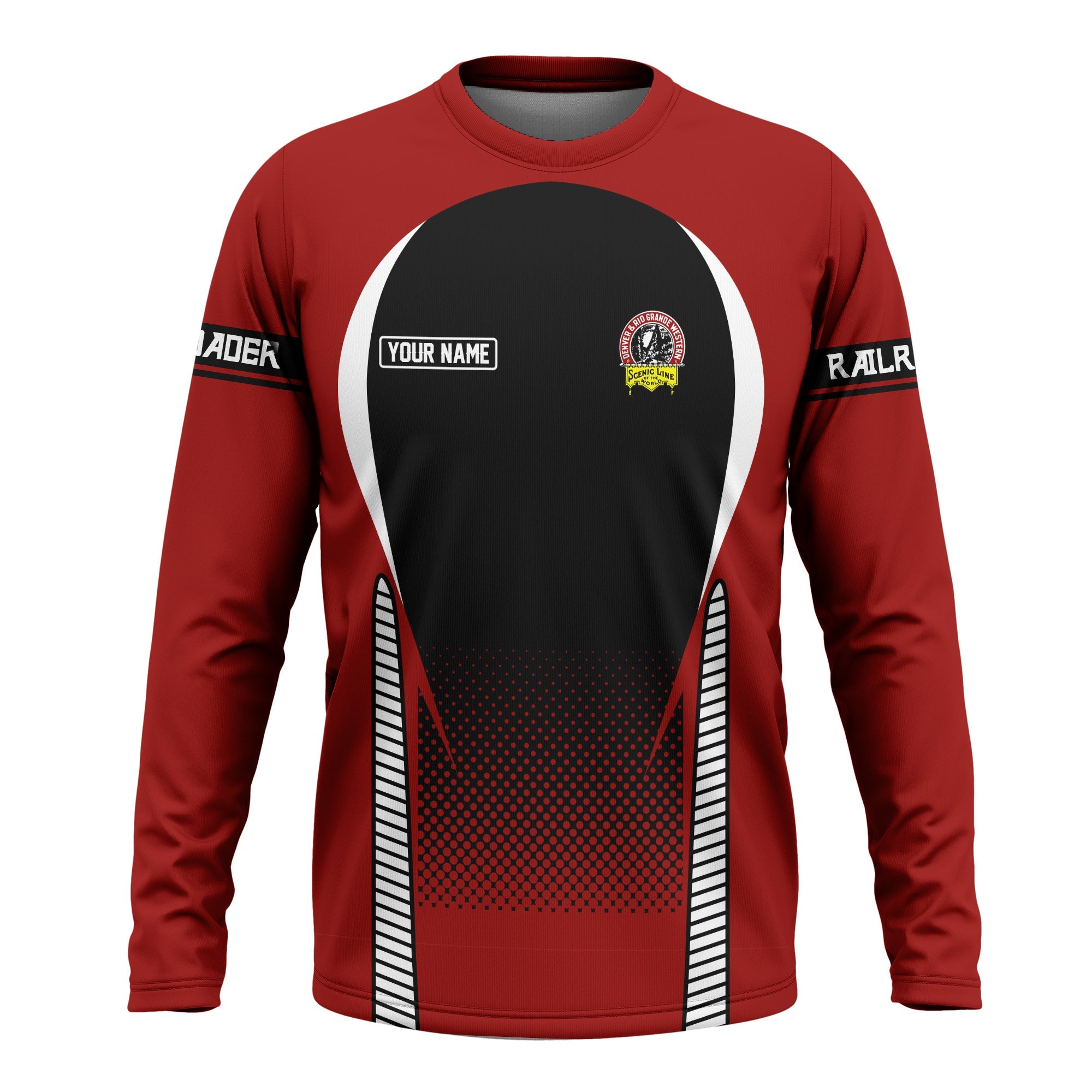 Railspirit Personalized Denver and Rio Grande Western Railroad Long Sleeve Shirt Stress Is Caused By Not Having Enough Trains Shirt