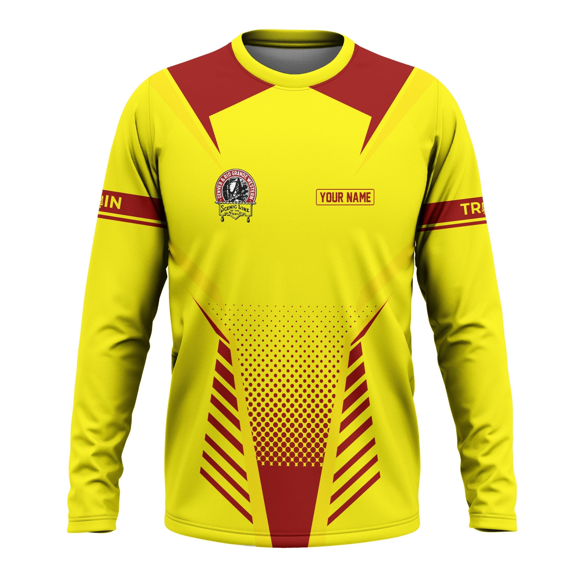 Railspirit Personalized Denver and Rio Grande Western Railroad Long Sleeve Shirt Unisex Train Shirt All Over Print