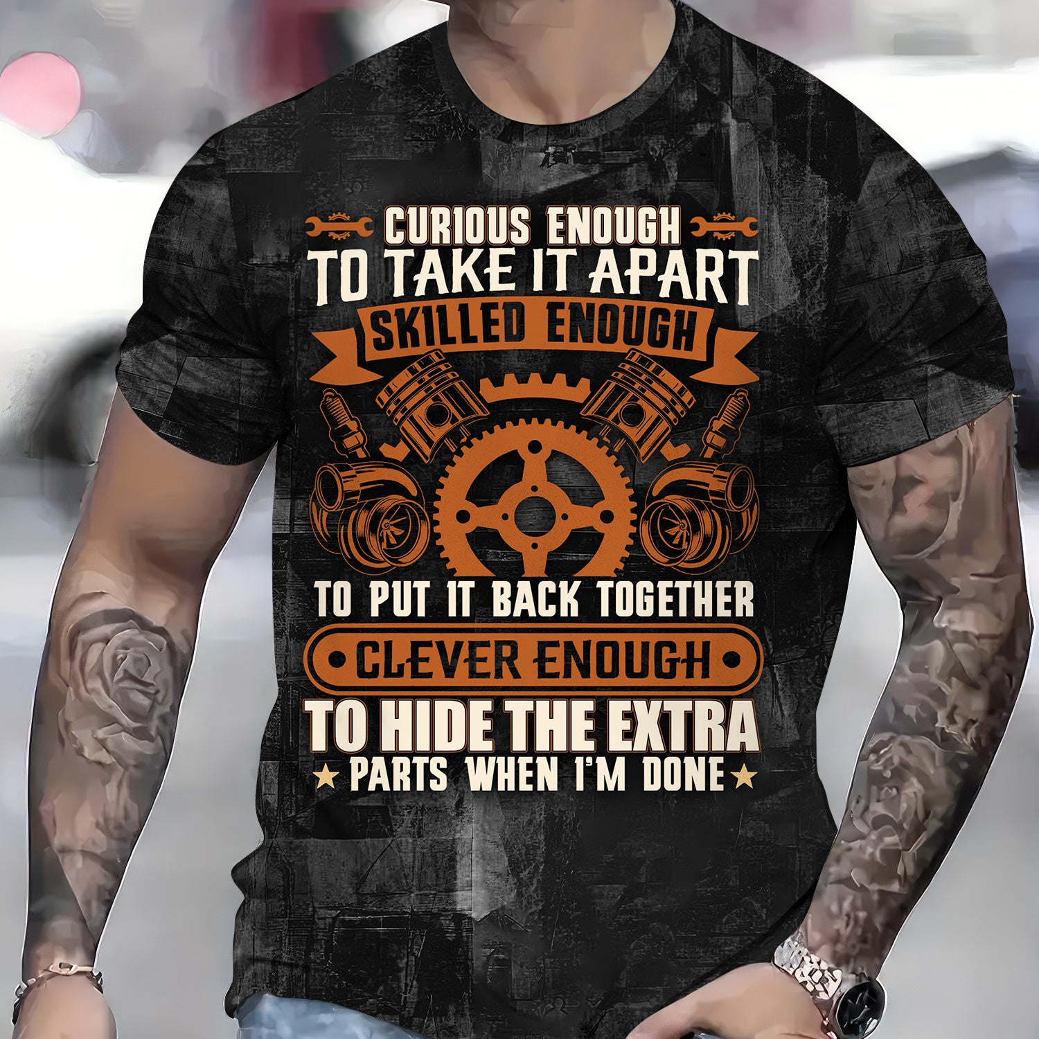 Mechanic Shirt, Curious Enough To Take It Apart Skilled Enough To Put It Back Together, Funny Gearhead Gift For Men & Women