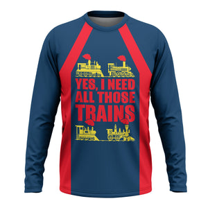 Railspirit Custom Name Wabash Railroad Long Sleeve Shirt Yes I Need All Those Train Printed Shirt