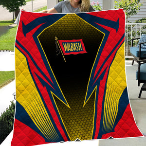 Railspirit Wabash Railroad Premium Quilts Lightning Graphic Style Premium Quilts Gift Idea For Train Lover