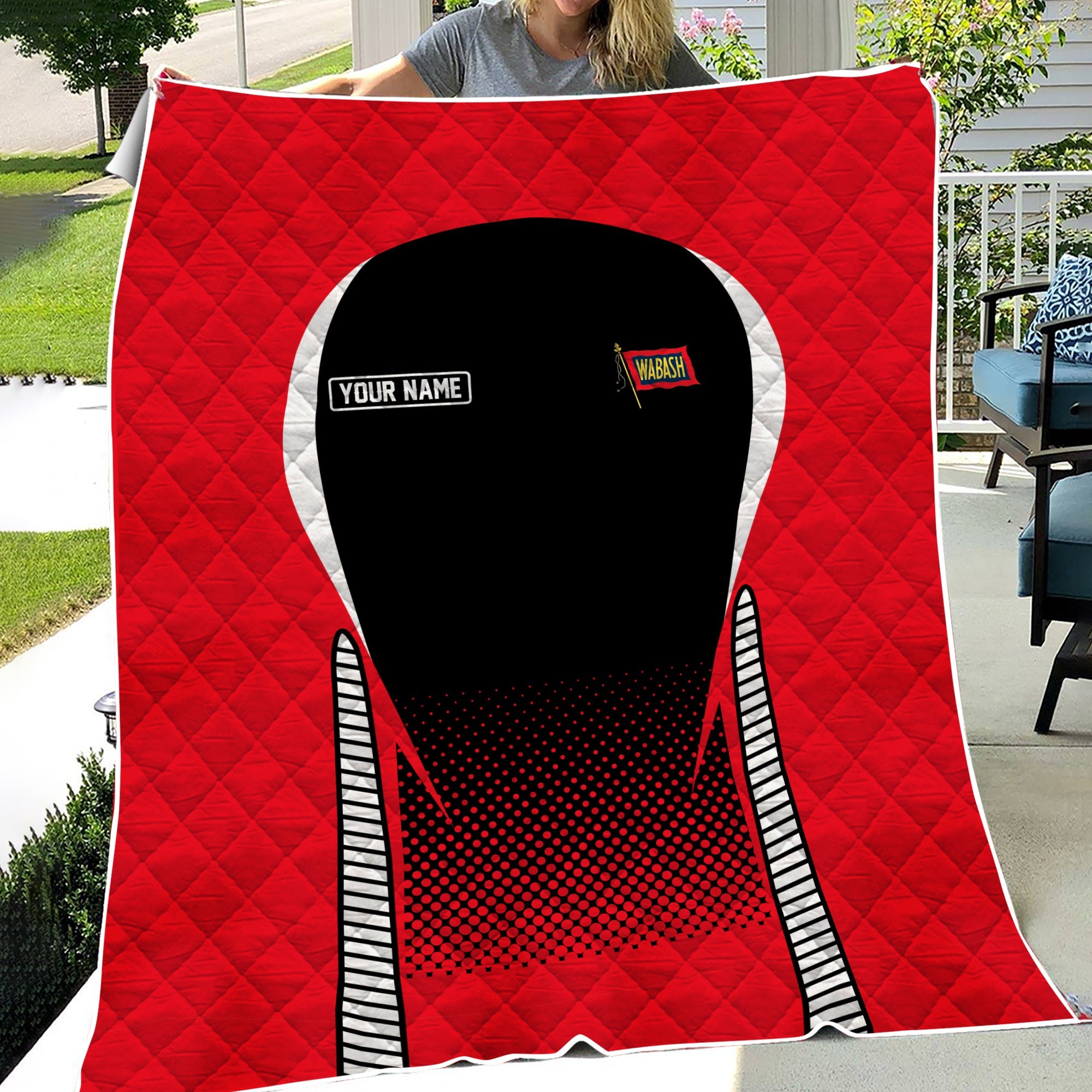 Railspirit Personalized Wabash Railroad Premium Quilts Train Premium Quilts Gift Idea For Train Lover