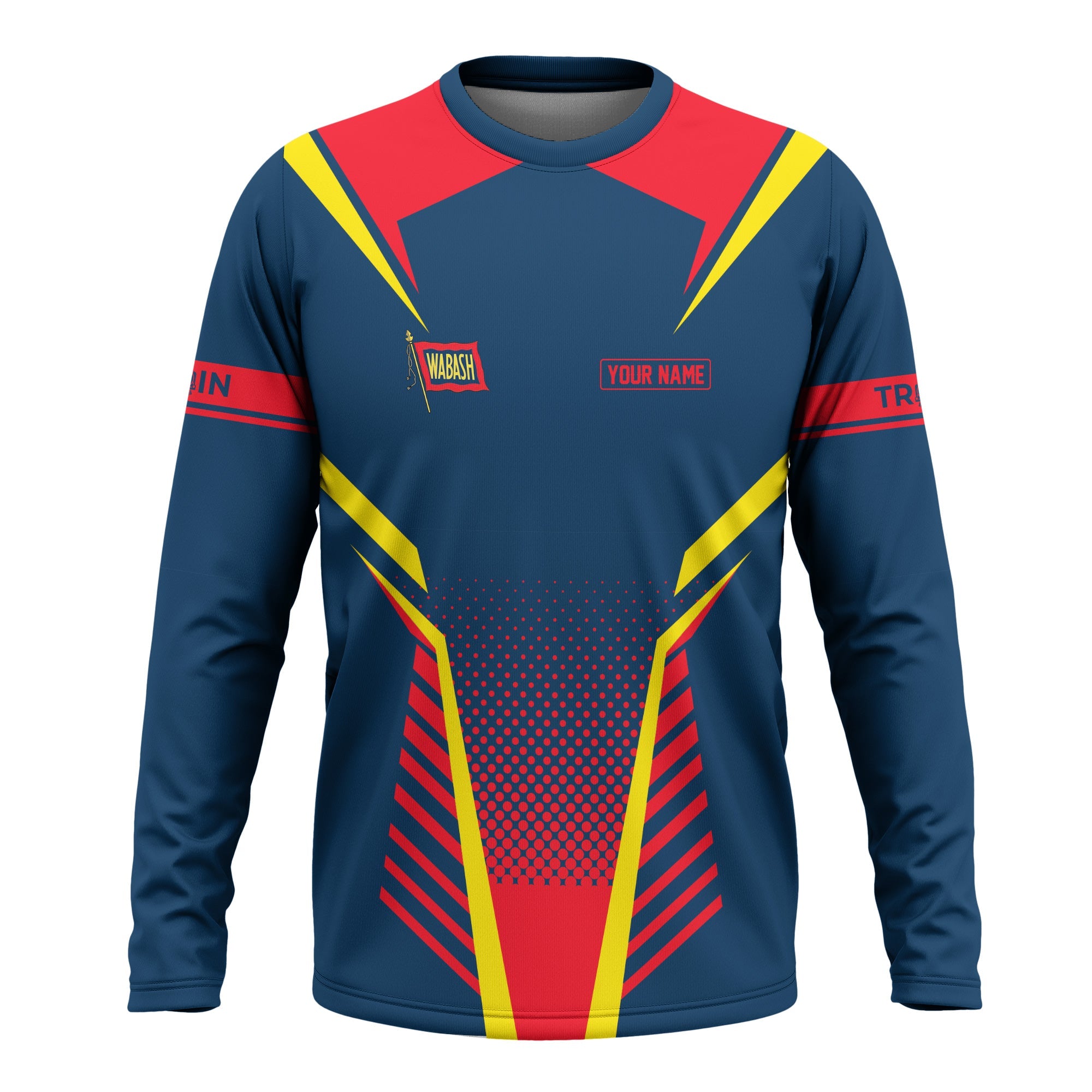 Railspirit Personalized Wabash Railroad Long Sleeve Shirt Unisex Train Shirt All Over Print