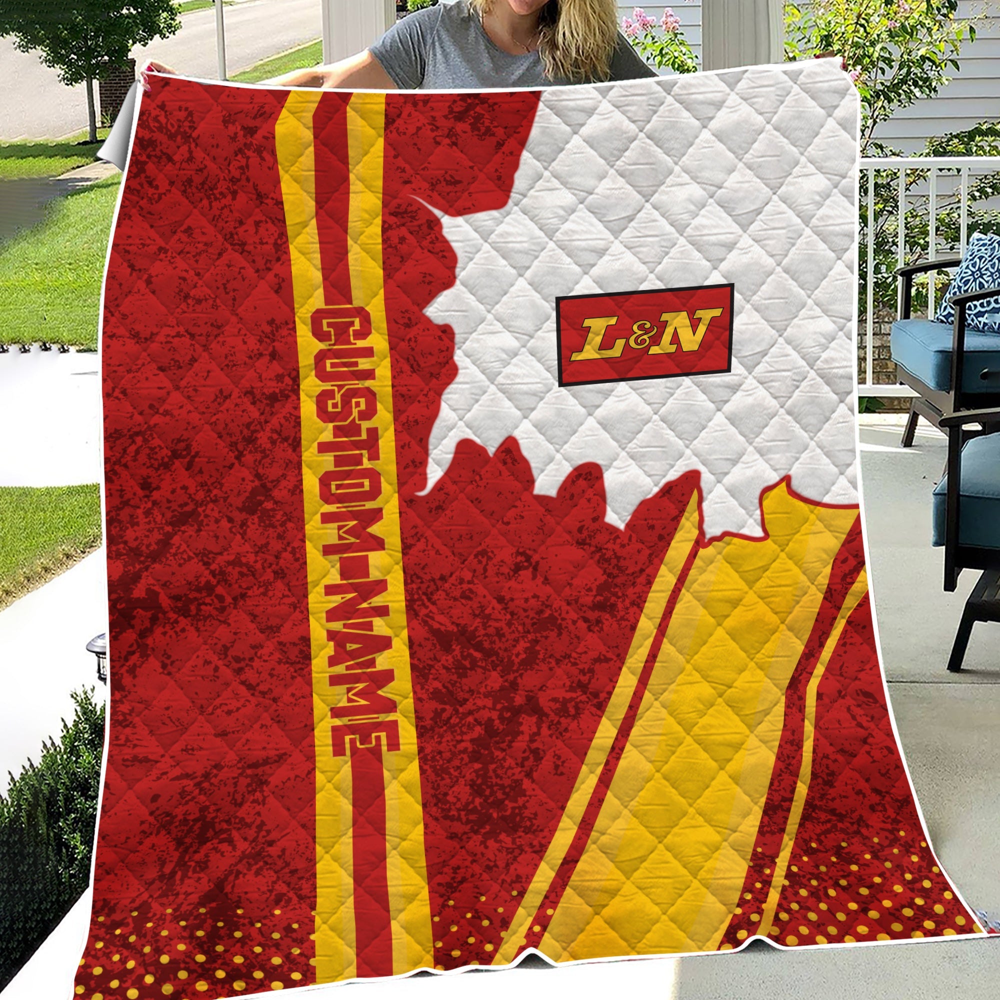 Railspirit Personalized Louisville and Nashville Railroad Premium Quilts Vintage L&N All Over Printed Premium Quilts