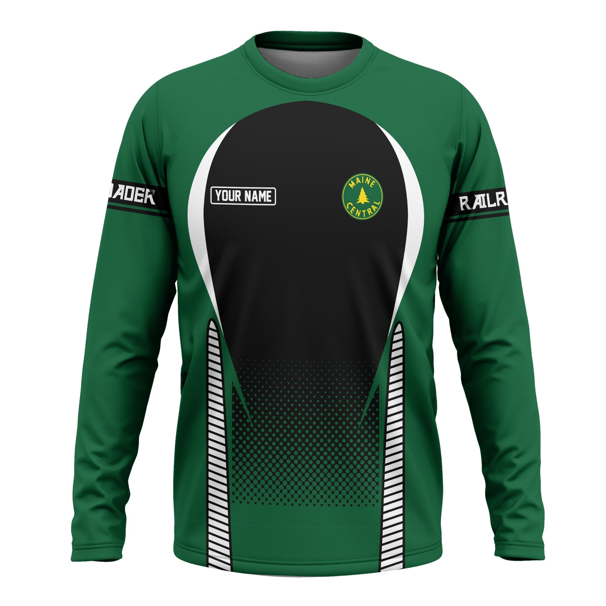 Railspirit Personalized Maine Central Railroad Long Sleeve Shirt Stress Is Caused By Not Having Enough Trains Shirt