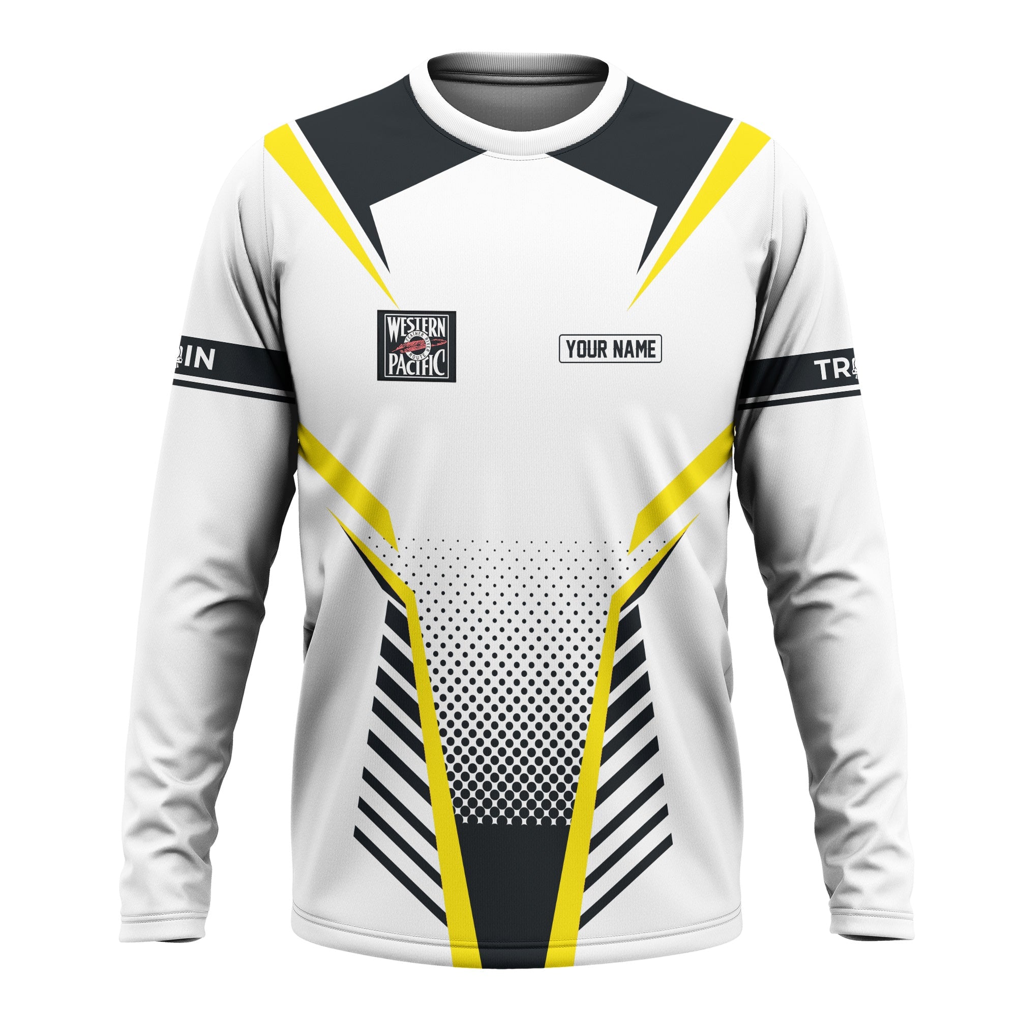 Railspirit Personalized Western Pacific Railroad Long Sleeve Shirt Unisex Train Shirt All Over Print