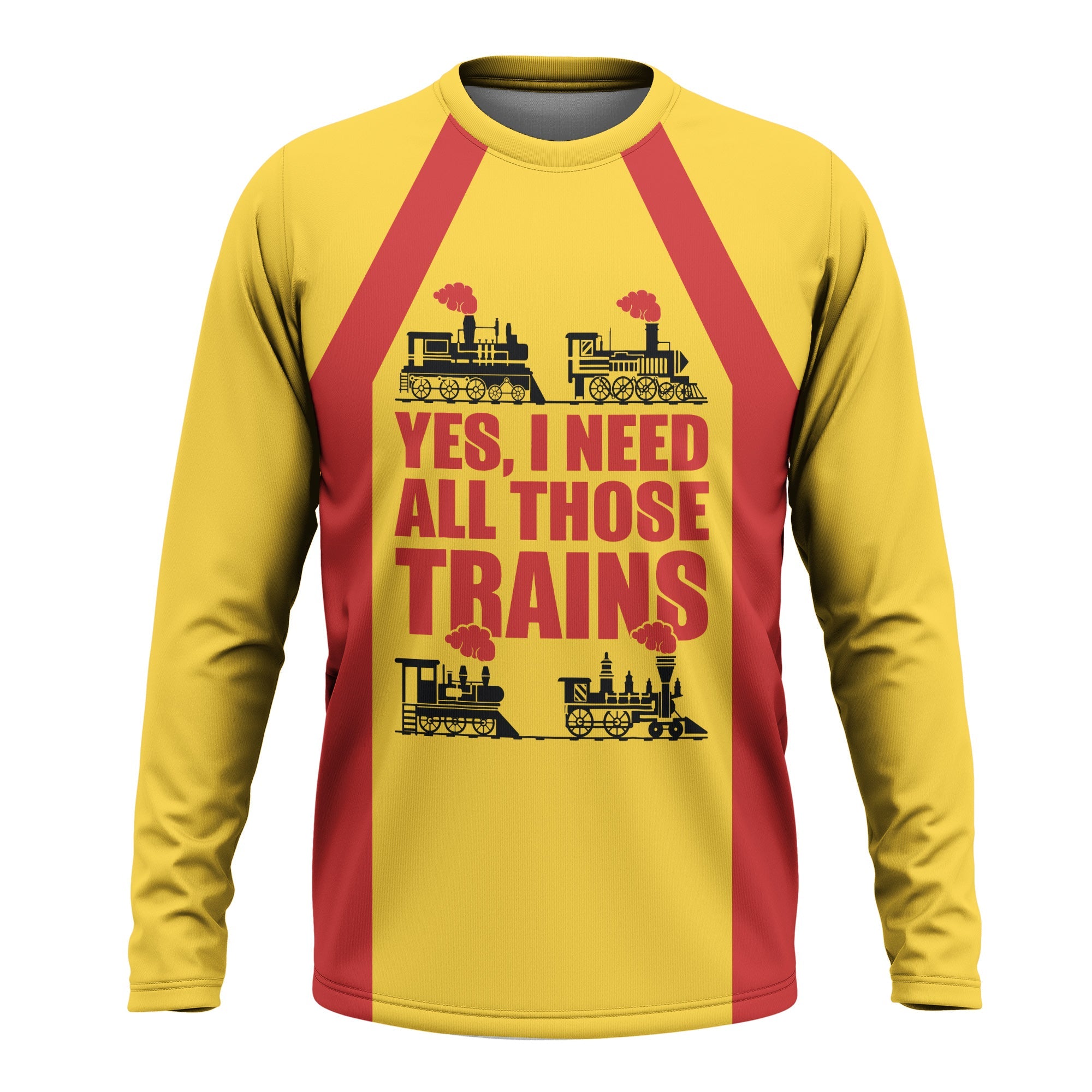 Railspirit Custom Name Louisville and Nashville Railroad Long Sleeve Shirt Yes I Need All Those Train L&N Printed Shirt