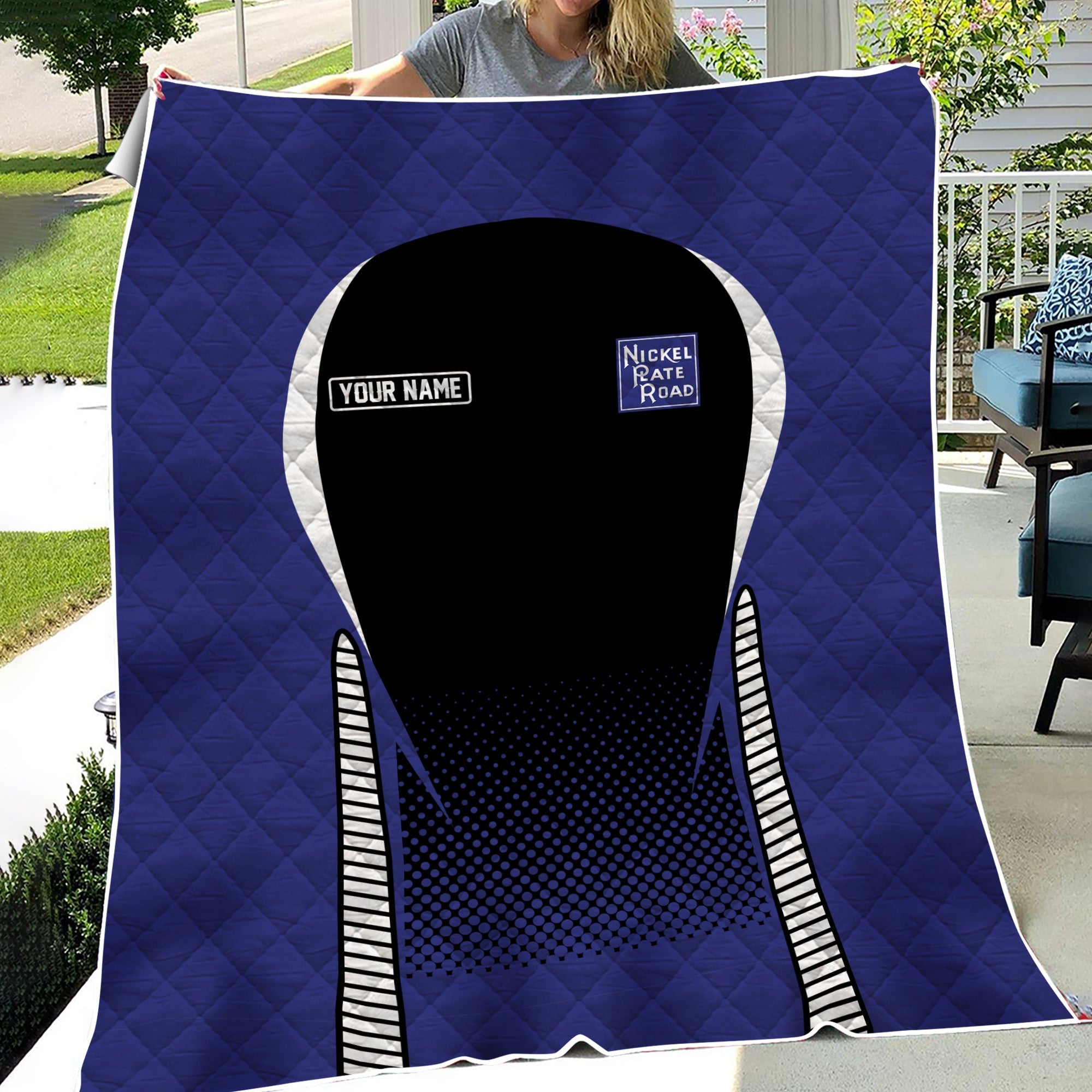 Railspirit Personalized New York, Chicago and St. Louis Railroad Premium Quilts Nickel Plate Road Train Premium Quilts Gift Idea For Train Lover