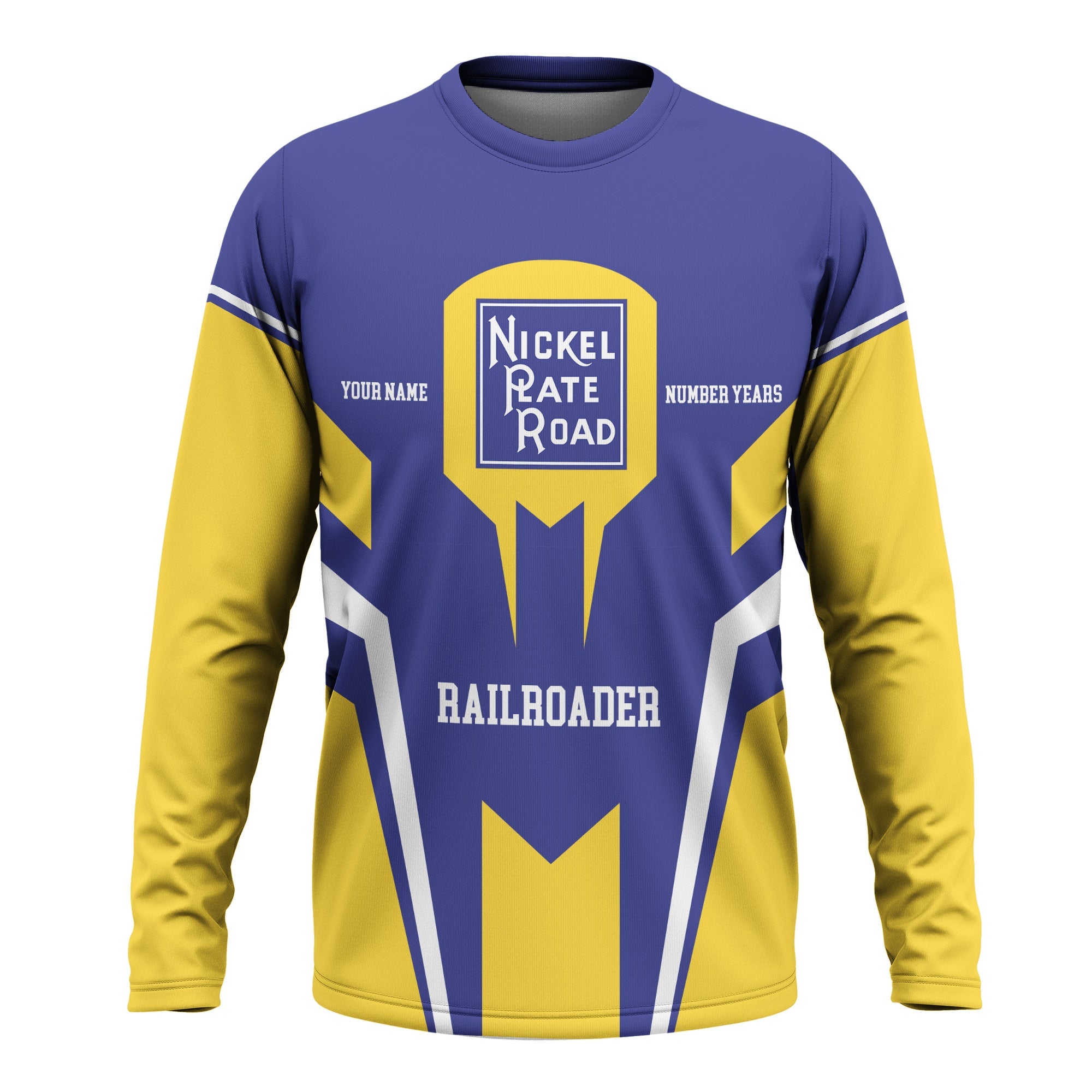 Railspirit Personalized New York, Chicago and St. Louis Railroad Long Sleeve Shirt Custom Year Railroader Nickel Plate Road Shirt