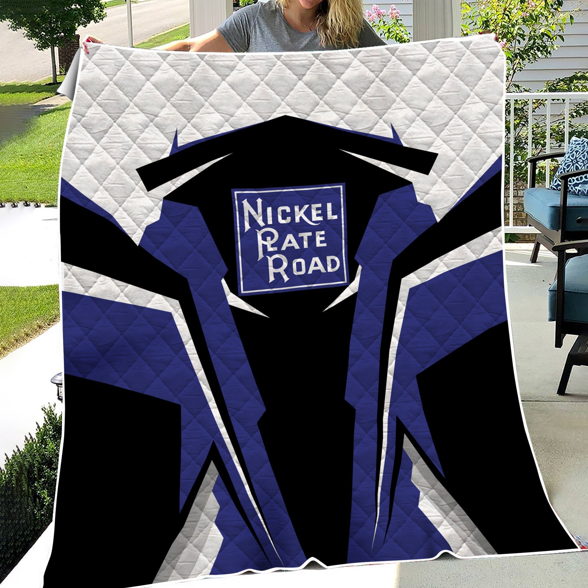 Railspirit Personalized New York, Chicago and St. Louis Railroad Premium Quilts Nickel Plate Road Strong Line Train Premium Quilts Gift Idea For Train Lover