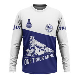 Railspirit Custom Name B&O Great States Railroad Long Sleeve Shirt One Track Mind Printed Shirt