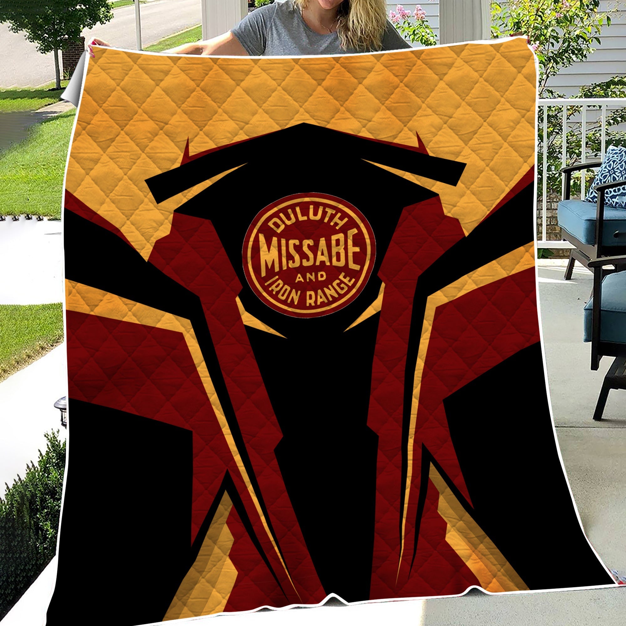 Railspirit Personalized Duluth, Missabe, & Iron Range Railroad Premium Quilts Strong Line Train Premium Quilts Gift Idea For Train Lover