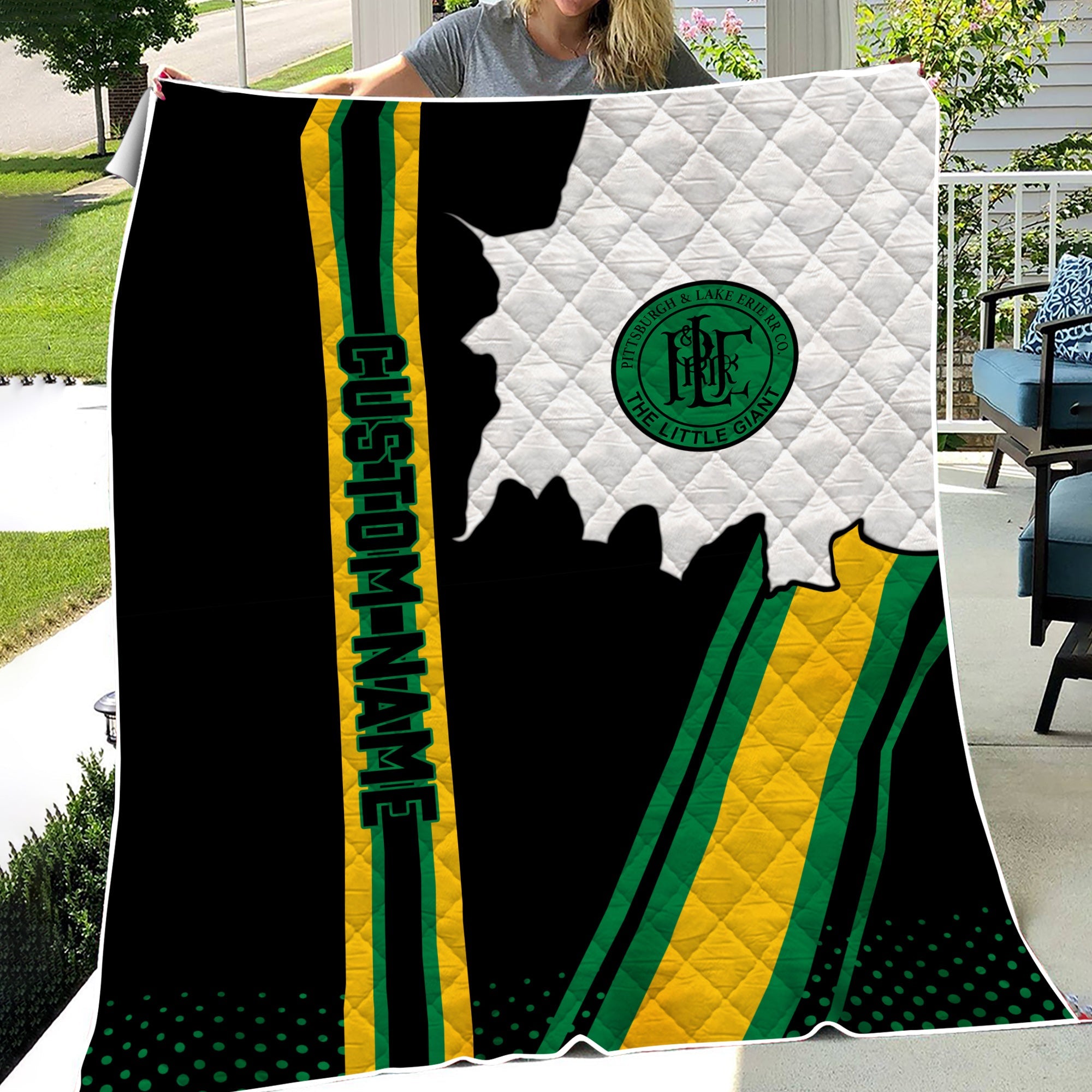 Railspirit Personalized Pittsburgh And Lake Erie Railroad Premium Quilts Vintage All Over Printed Premium Quilts
