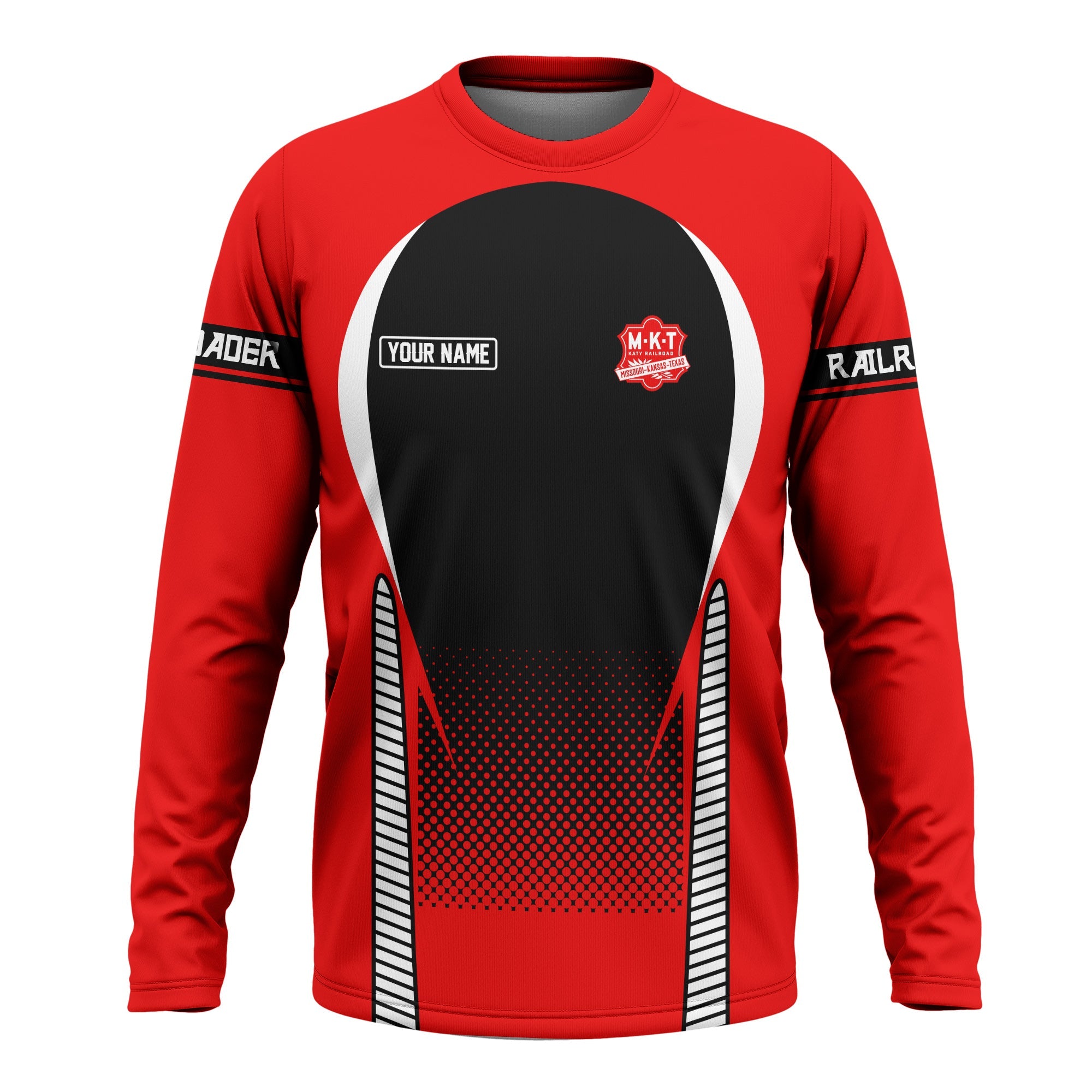 Railspirit Personalized Katy Railroad Long Sleeve Shirt Stress Is Caused By Not Having Enough Trains Shirt