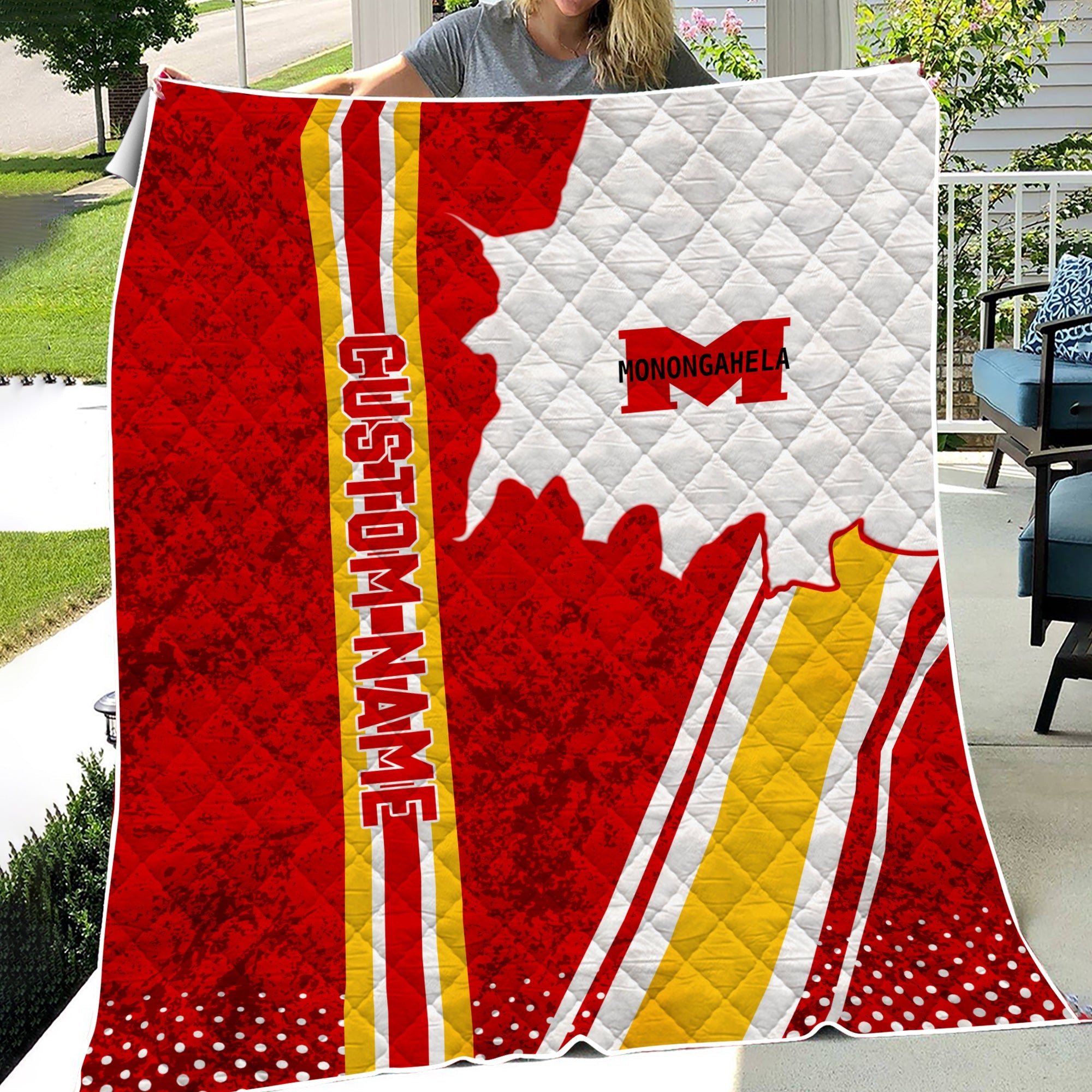 Railspirit Personalized Monongahela Railroad Premium Quilts Vintage All Over Printed Premium Quilts