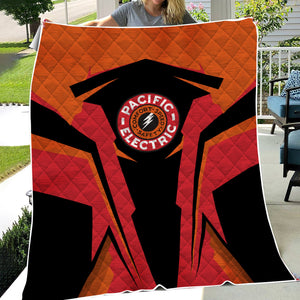 Railspirit Personalized Pacific Electric Railroad Premium Quilts Strong Line Train Premium Quilts Gift Idea For Train Lover