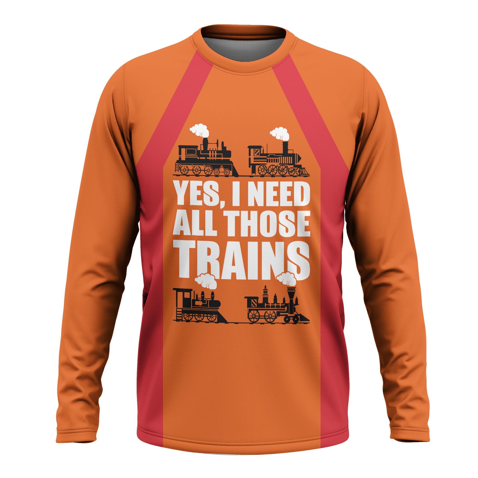 Railspirit Custom Name Pacific Electric Railroad Long Sleeve Shirt Yes I Need All Those Train Printed Shirt