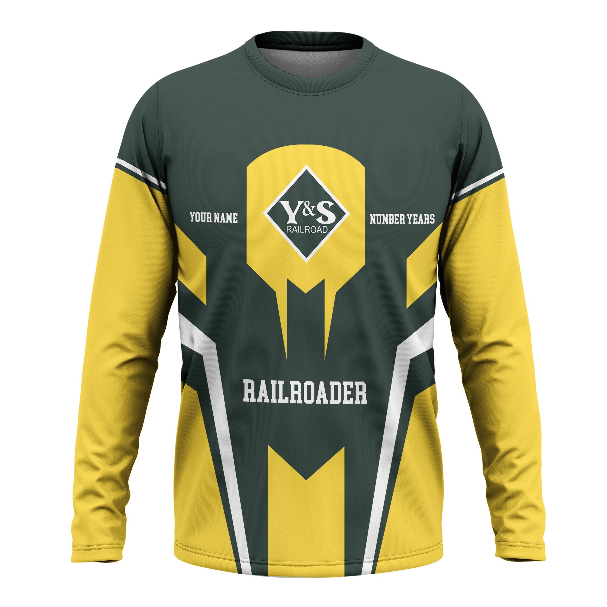 Railspirit Personalized Youngstown & Southern Railroad Long Sleeve Shirt Custom Year Railroader Shirt Gift Idea For Train Lover