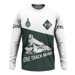 Railspirit Custom Name Youngstown & Southern Railroad Long Sleeve Shirt One Track Mind Printed Shirt