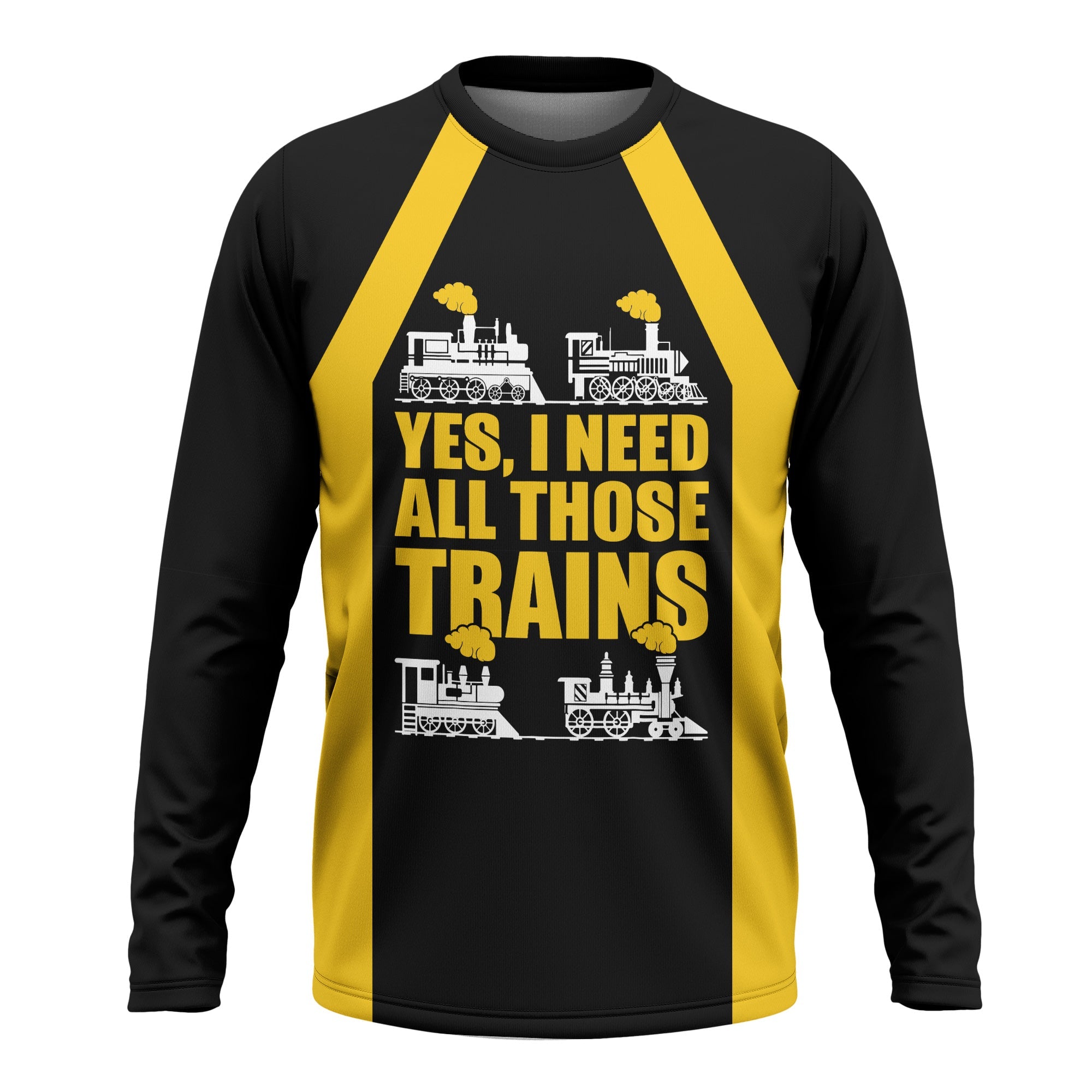 Railspirit Custom Name Richmond, Fredericksburg And Potomac Railroad Long Sleeve Shirt Yes I Need All Those Train Printed Shirt