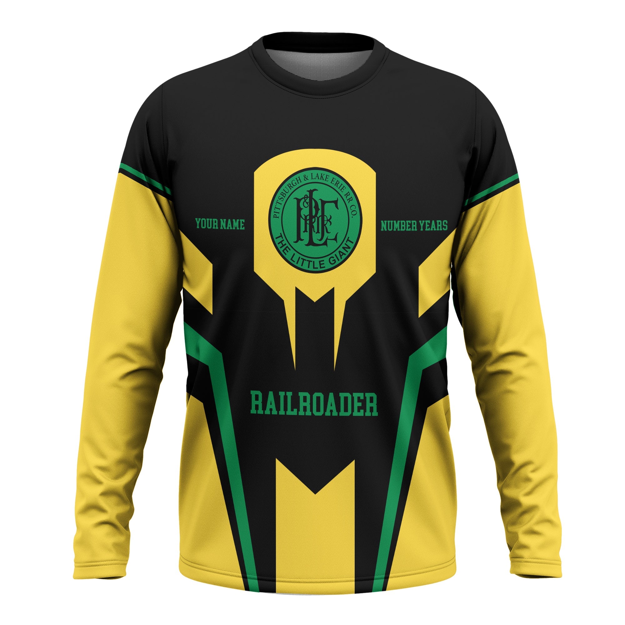 Railspirit Personalized Pittsburgh And Lake Erie Railroad Long Sleeve Shirt Custom Year Railroader Shirt Gift Idea For Train Lover