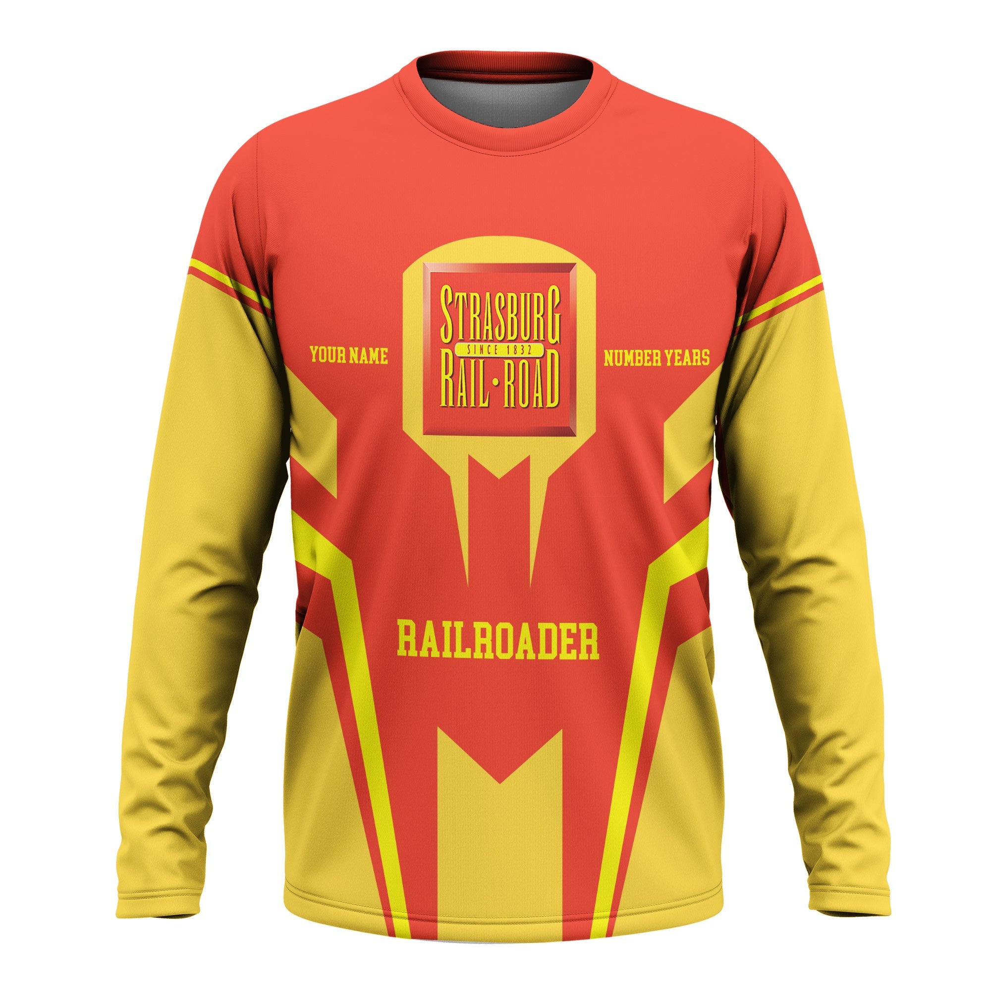 Railspirit Personalized Strasburg Railroad Long Sleeve Shirt Custom Year Railroader Shirt Gift Idea For Train Lover
