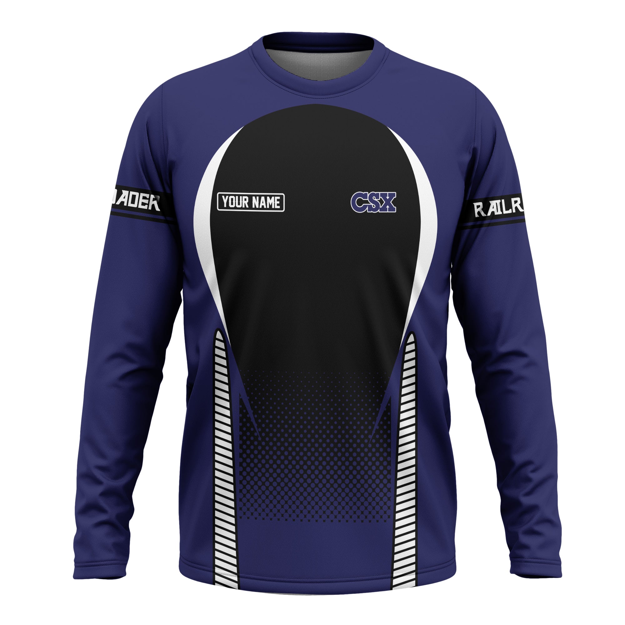 Railspirit Personalized CSX Transportation Railroad Long Sleeve Shirt Stress Is Caused By Not Having Enough Trains Shirt