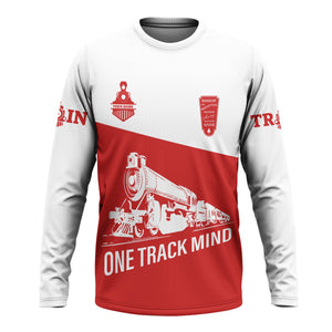 Railspirit Custom Name Bangor And Aroostook Railroad Long Sleeve Shirt One Track Mind Printed Shirt