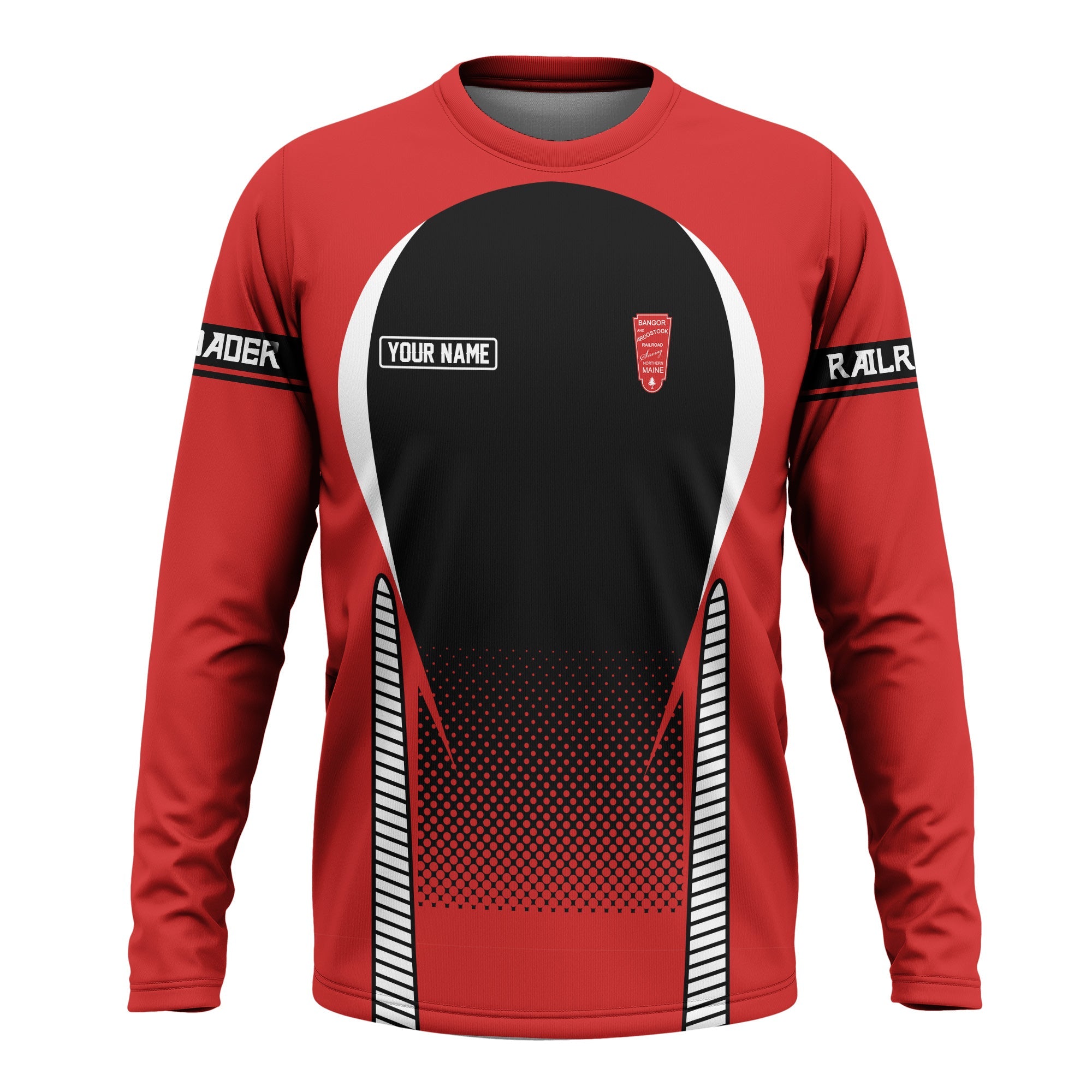 Railspirit Personalized Bangor And Aroostook Railroad Long Sleeve Shirt Stress Is Caused By Not Having Enough Trains Shirt