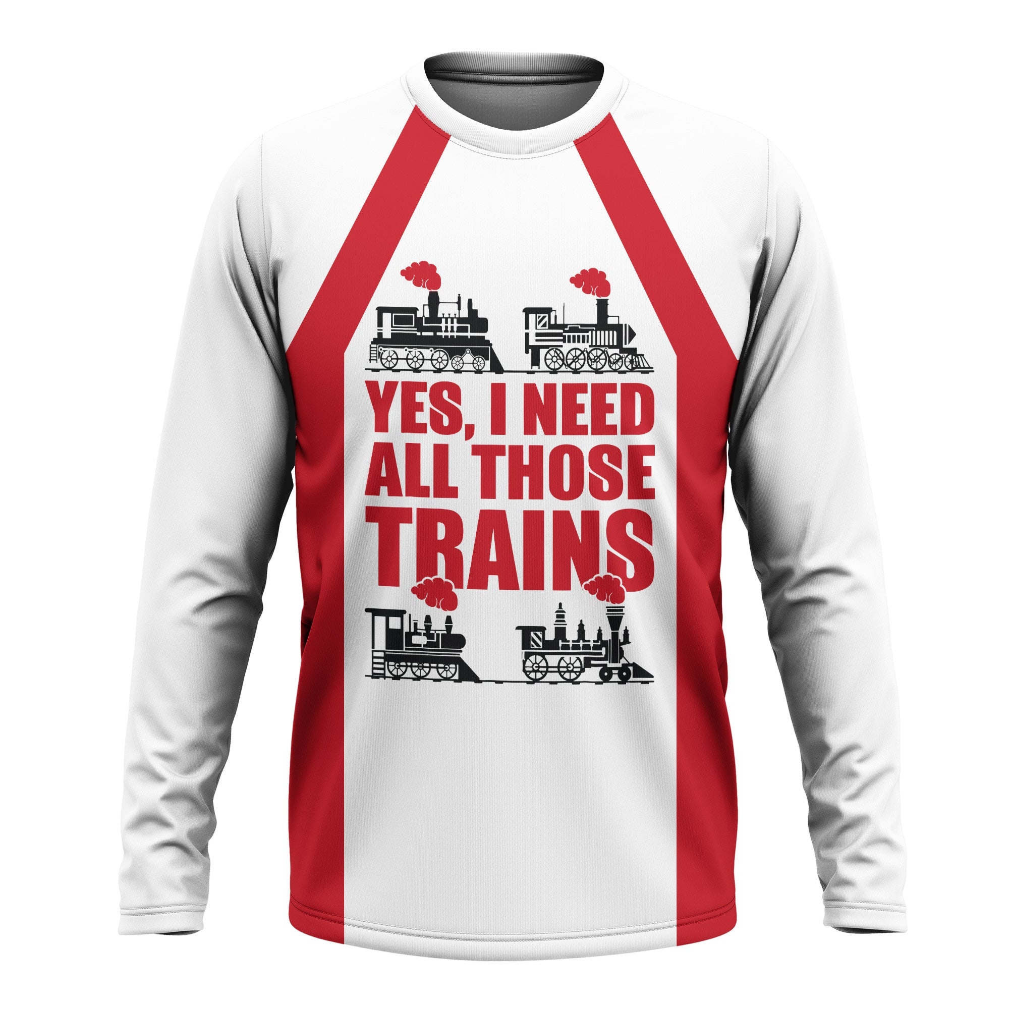 Railspirit Custom Name Green Bay & Western Railroad Long Sleeve Shirt Yes I Need All Those Train Printed Shirt
